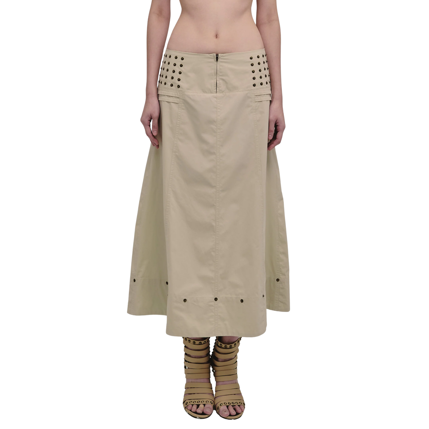 Ammo Maxi Skirt in Beige – ap0cene