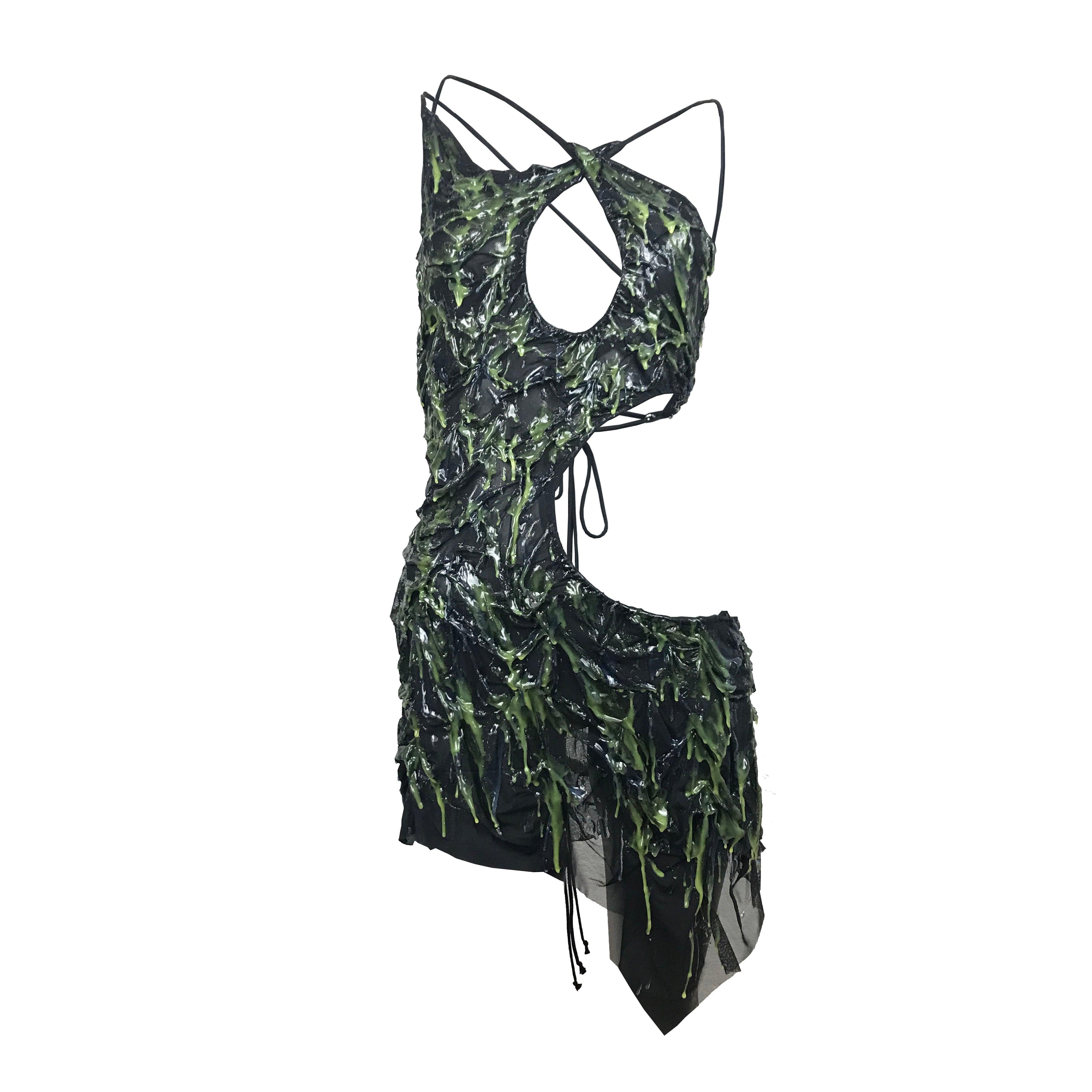 Black Drip Dress ap0cene