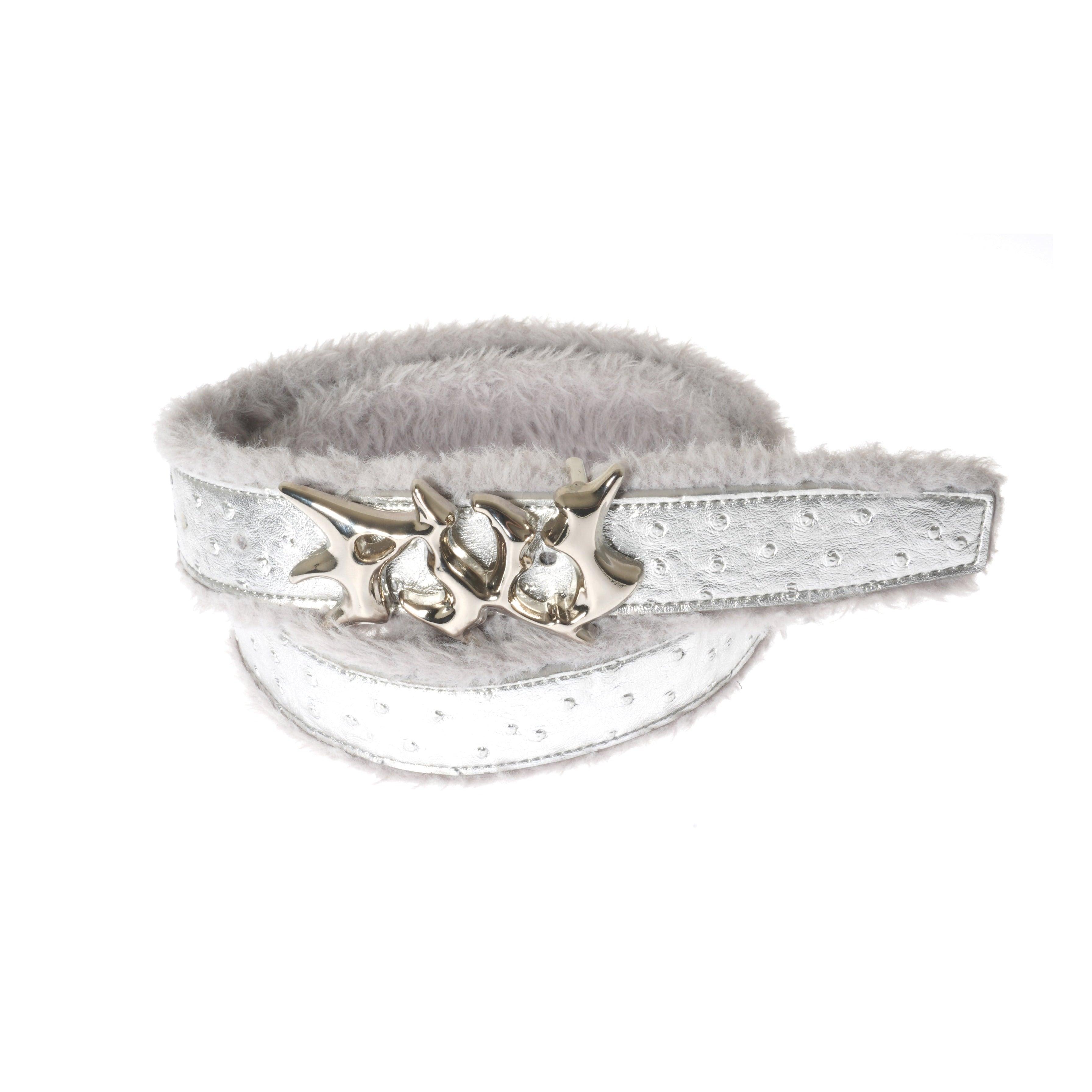 LANOBA Women Faux Fur Waist Belt Luxury Long Furry Cinch