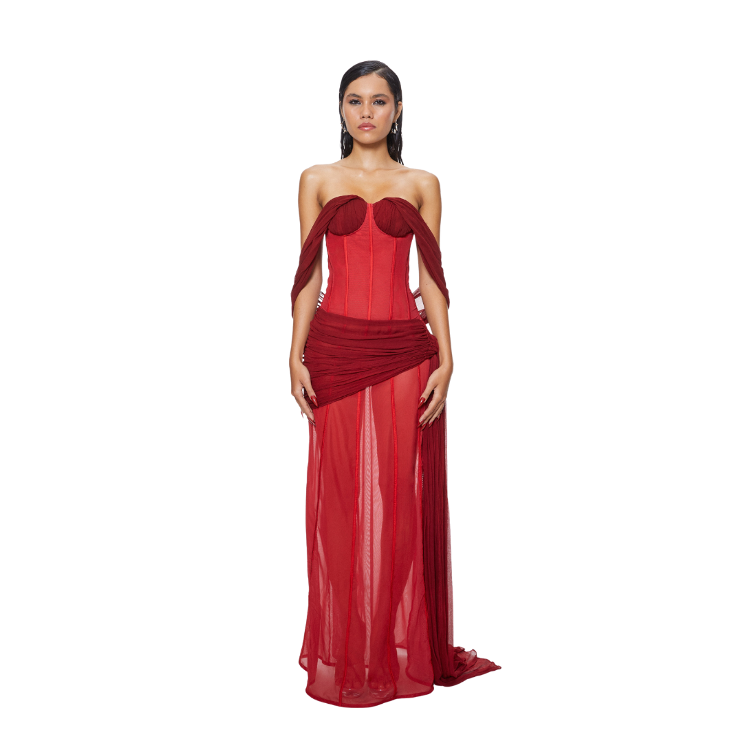 Nemesis Maxi Dress Ruby Red L Nemesis Maxi Dress Ruby Red L