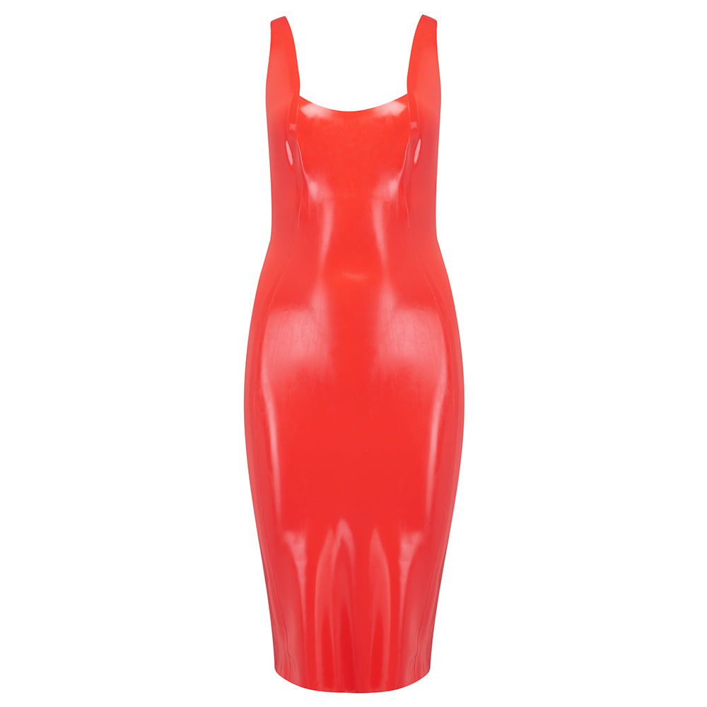 open lace back dress Latex Midi Dress – ap0cene