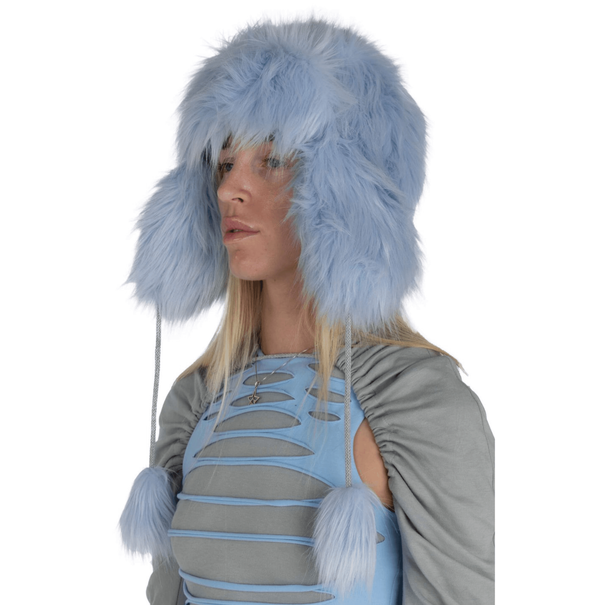 Blue 2024 trapper hat