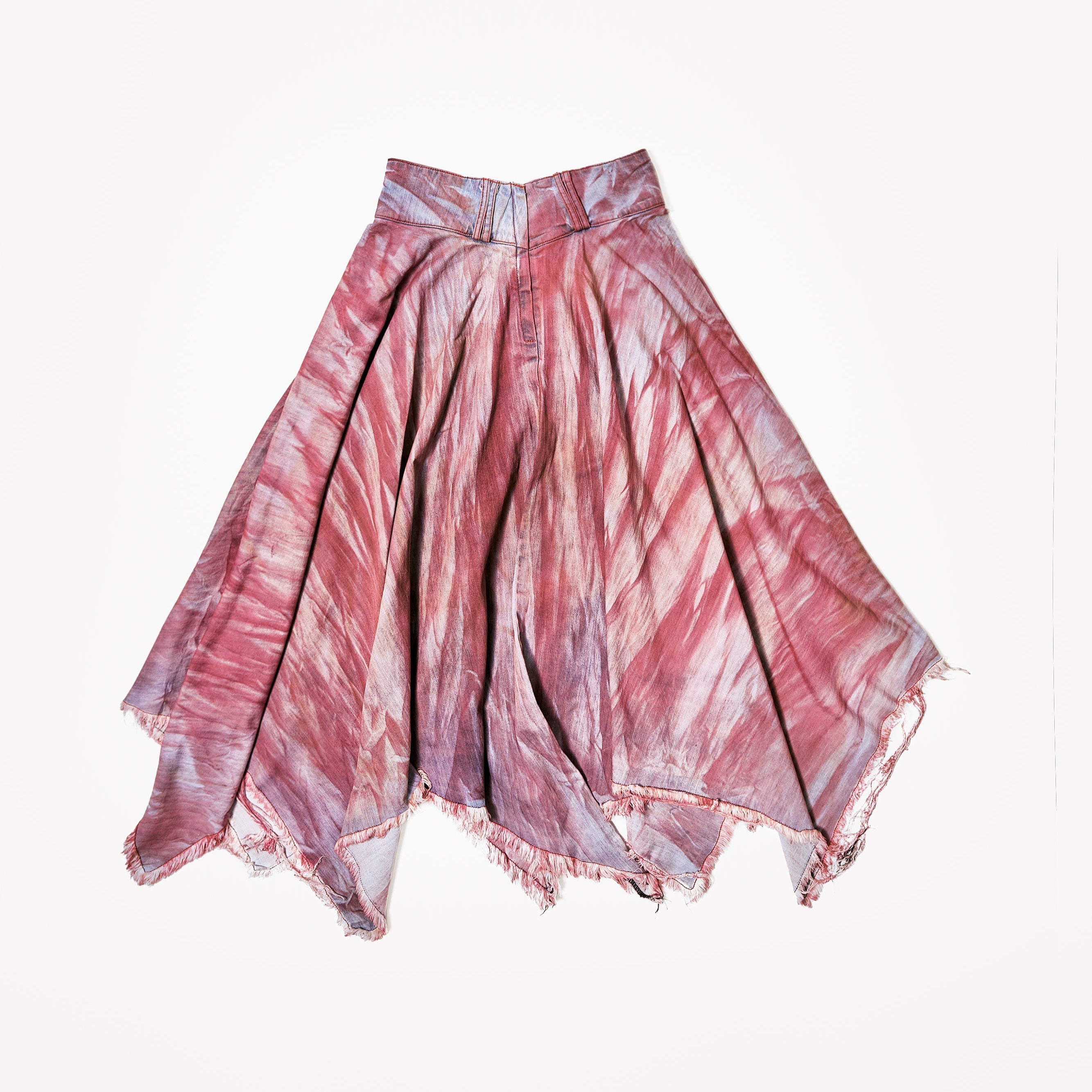 Pixie Striped Denim Skirt in Red