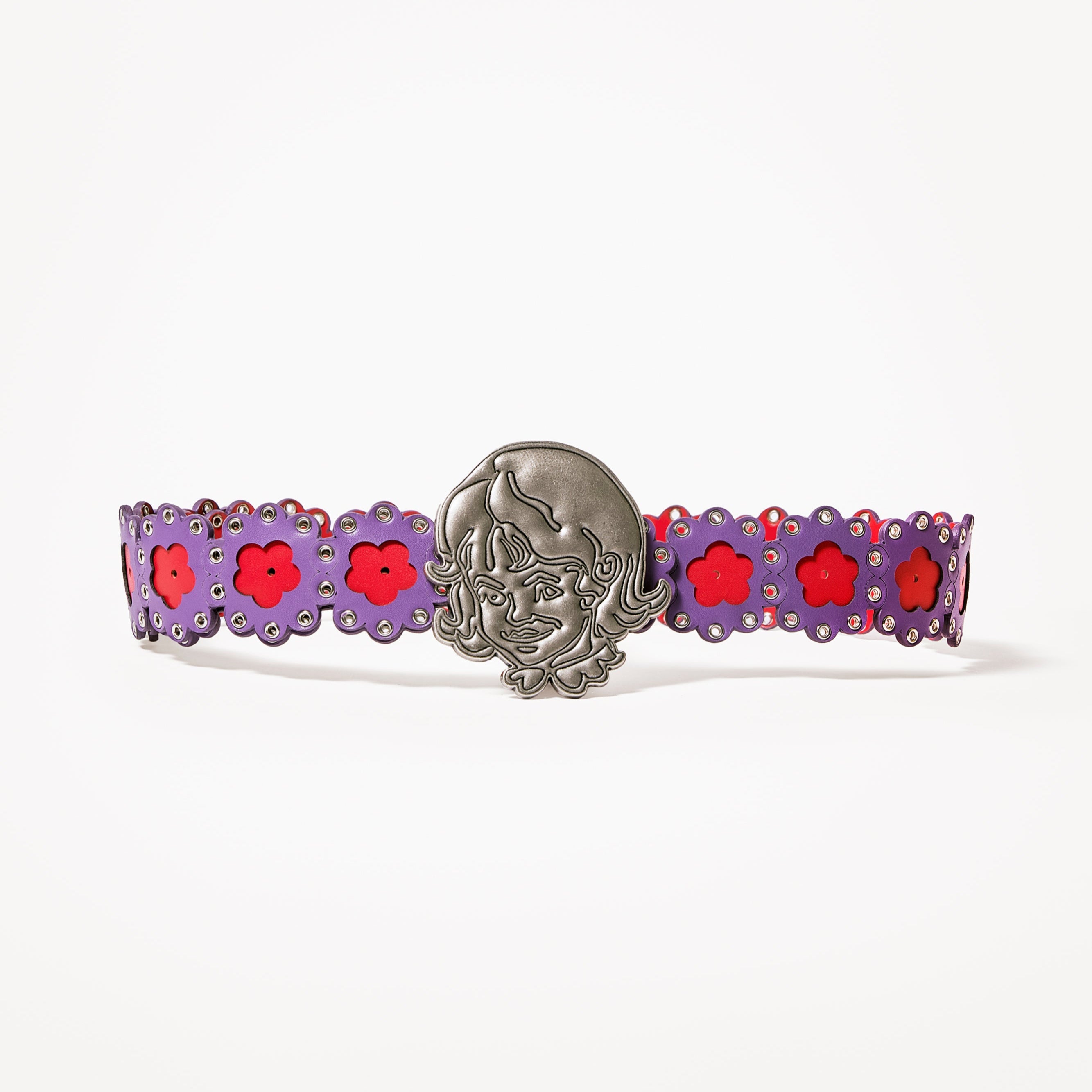 Pipenco Flower Logo Belt in Red