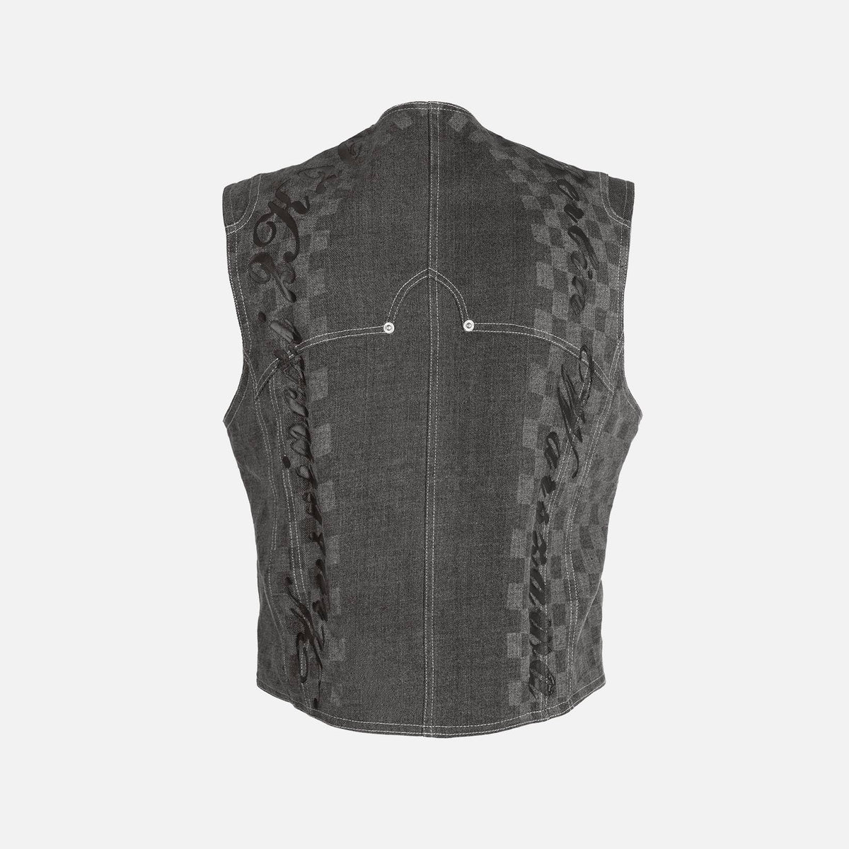 Script Denim Vest