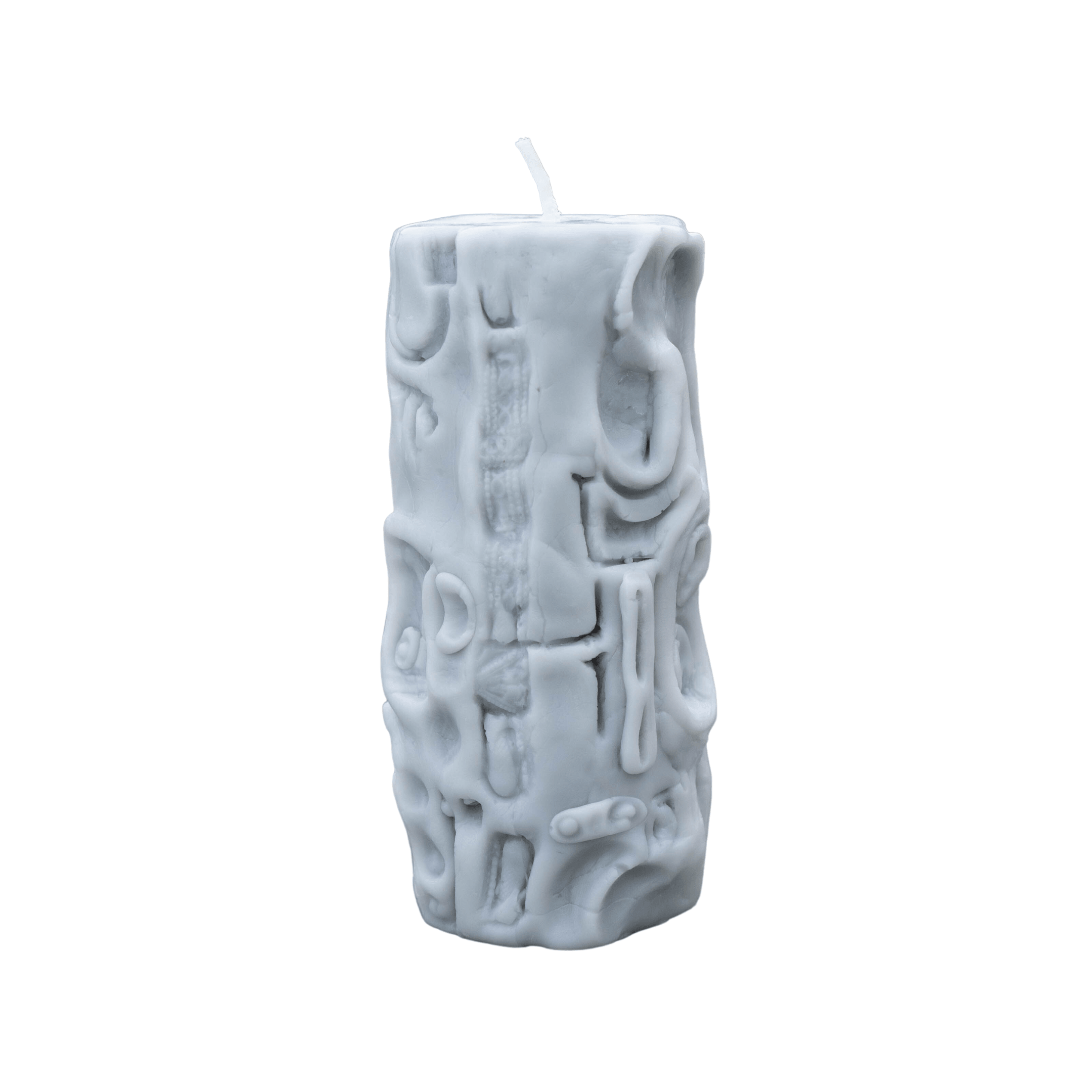 Encoded Relic Candle in White/Grey