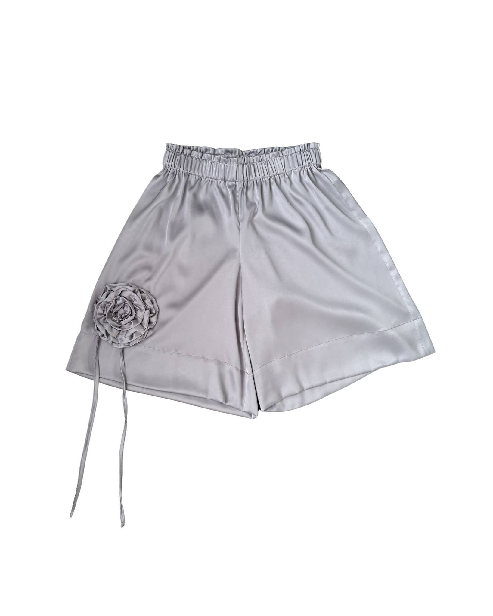 Rosette Satin Shorts