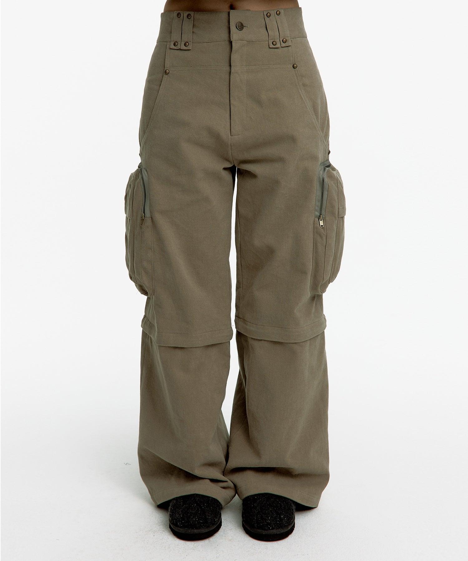 Detachable Cargo Pants in Cream