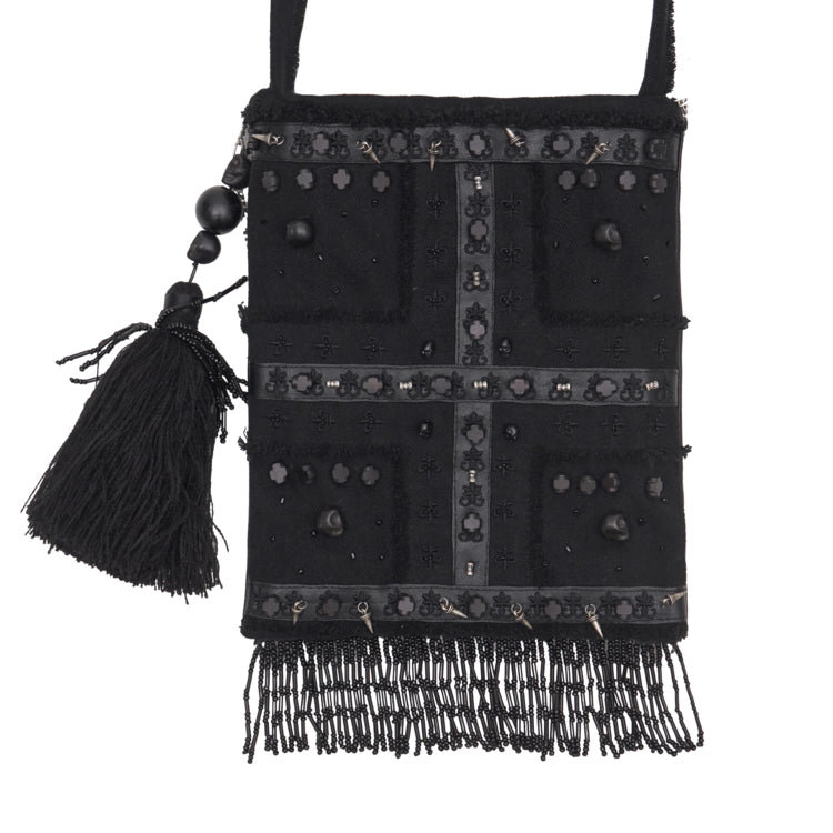 Beaded Messenger Bag W/keyring