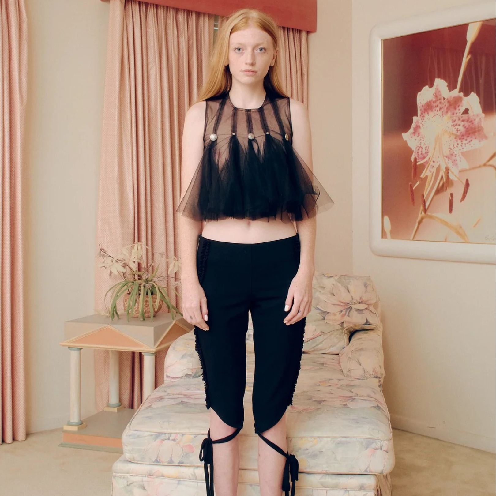 Open Button Flare Top