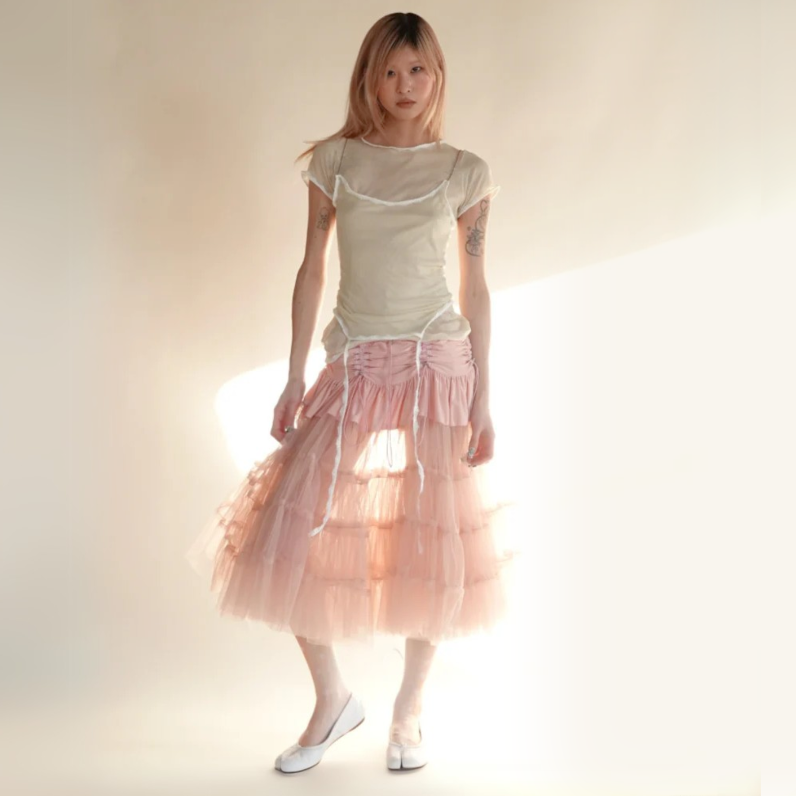 Tulle Skirt in Ballet Pink