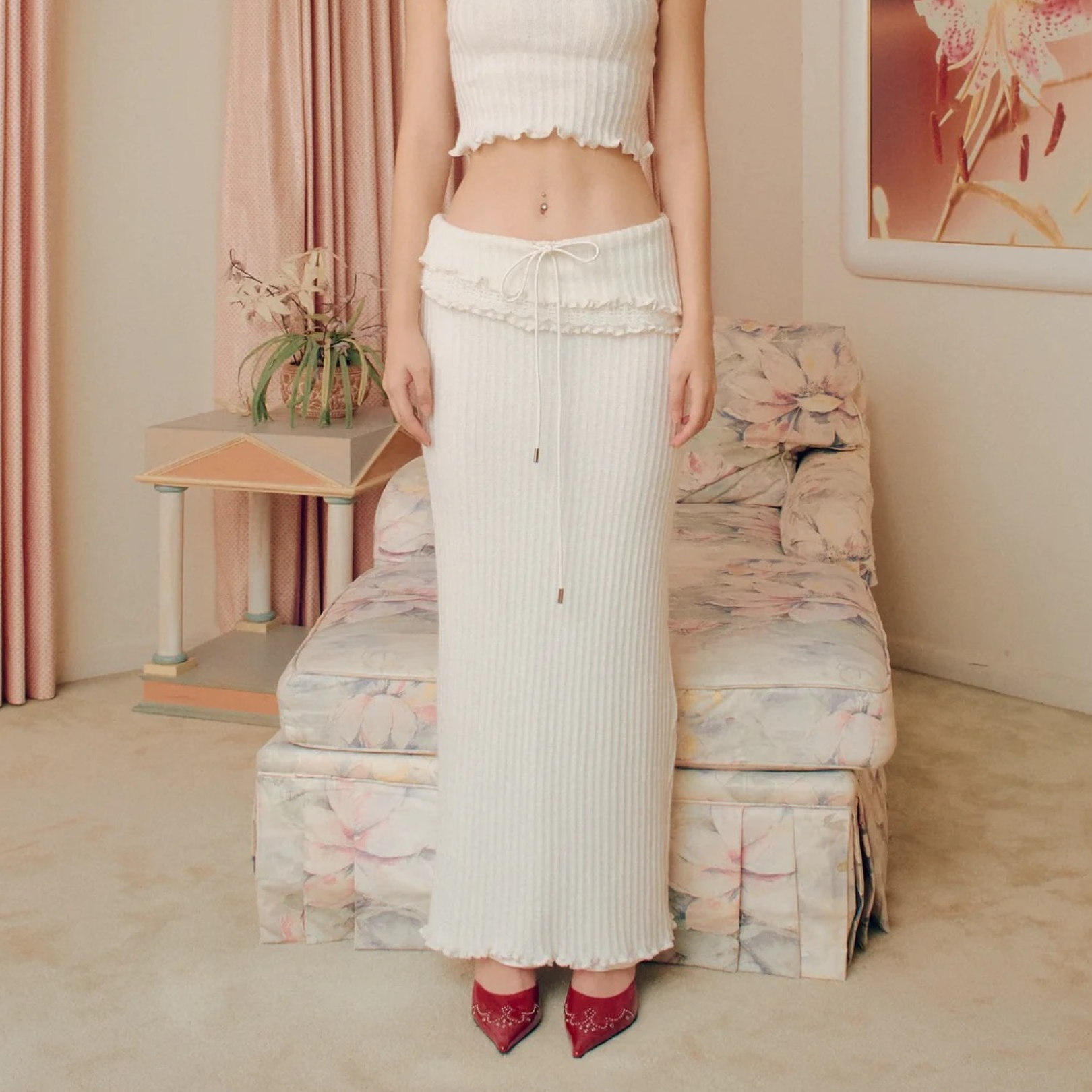 Milky Knit Long Skirt