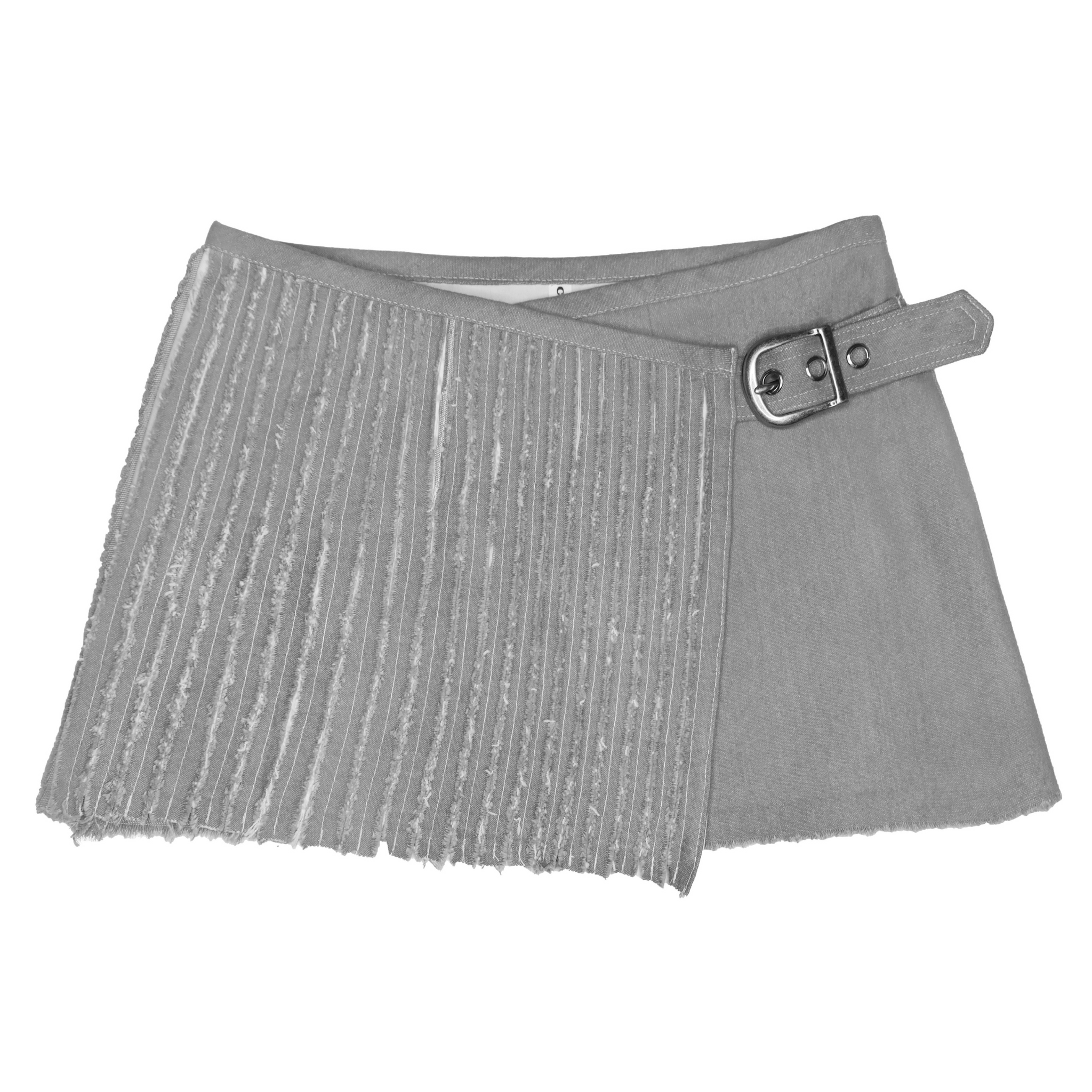 Slash Skirt - Grey/White