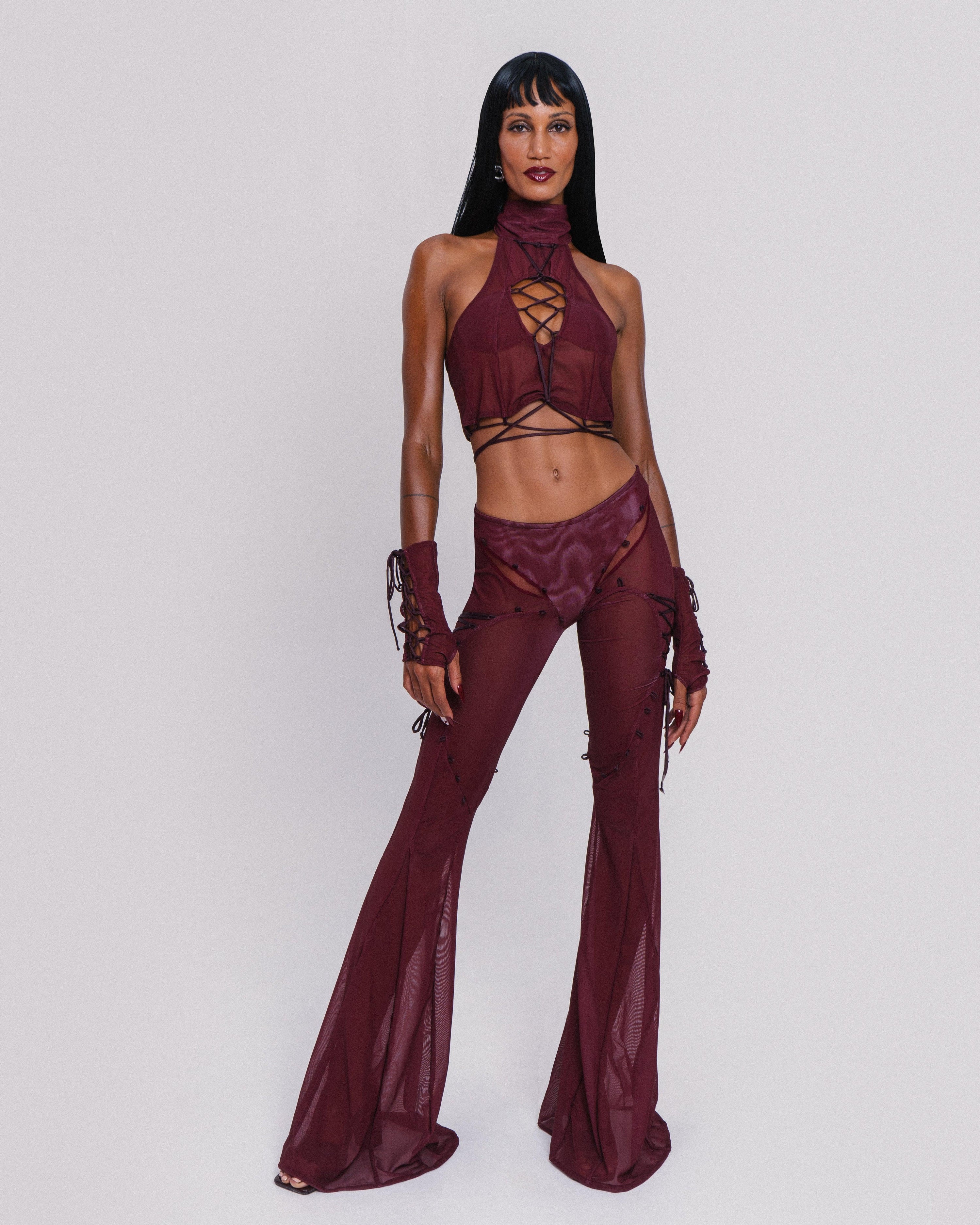 Feelings Die Pants in Wine