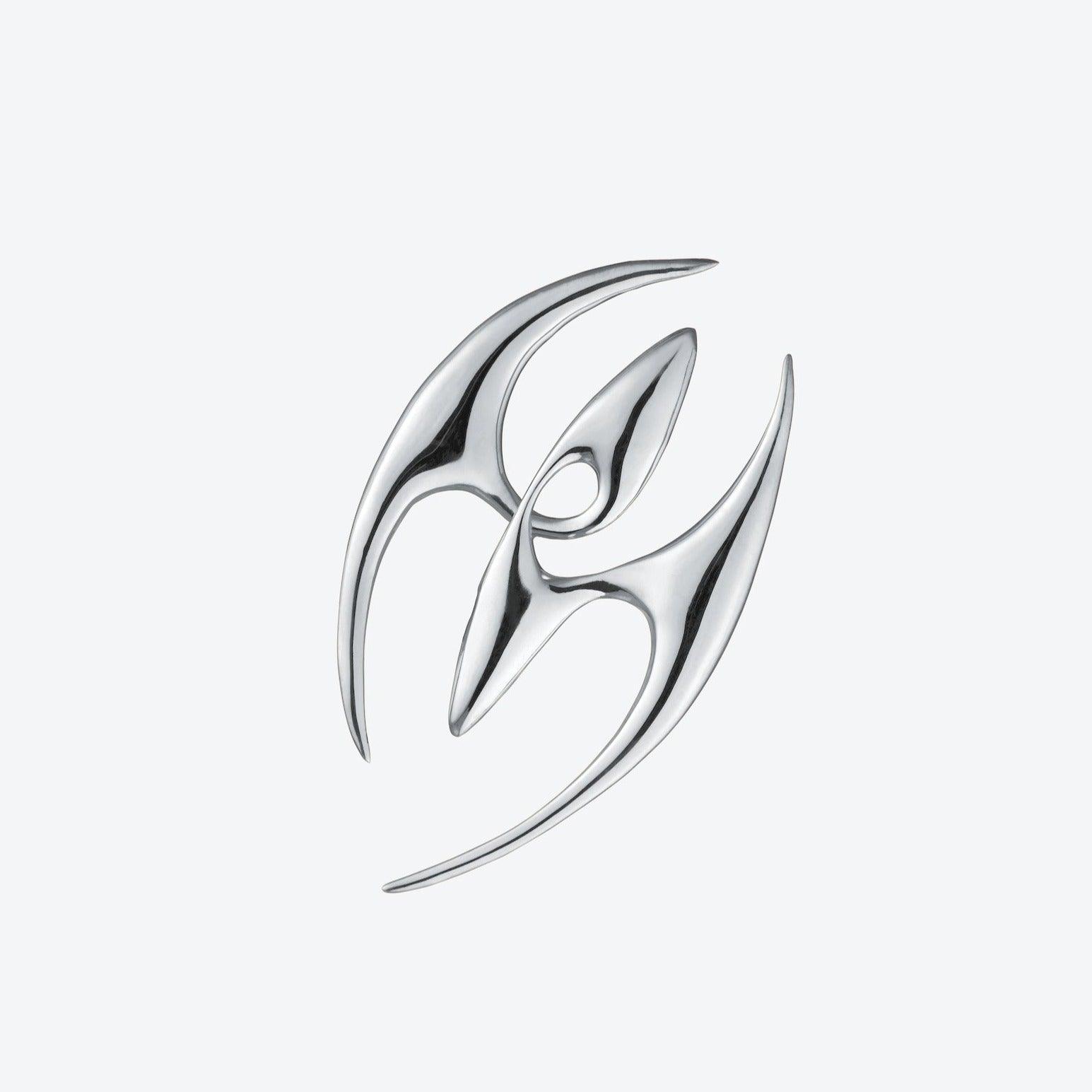 빅 시도리아 실버 귀걸이