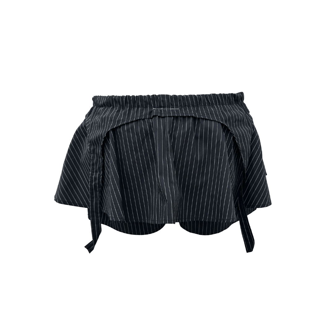 Pinstripe Garter Skort