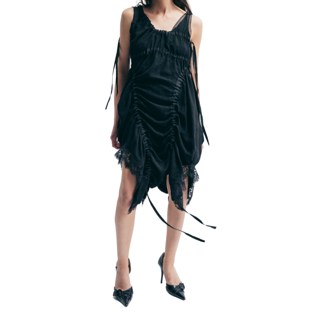 Asymmetric Gathered Dress