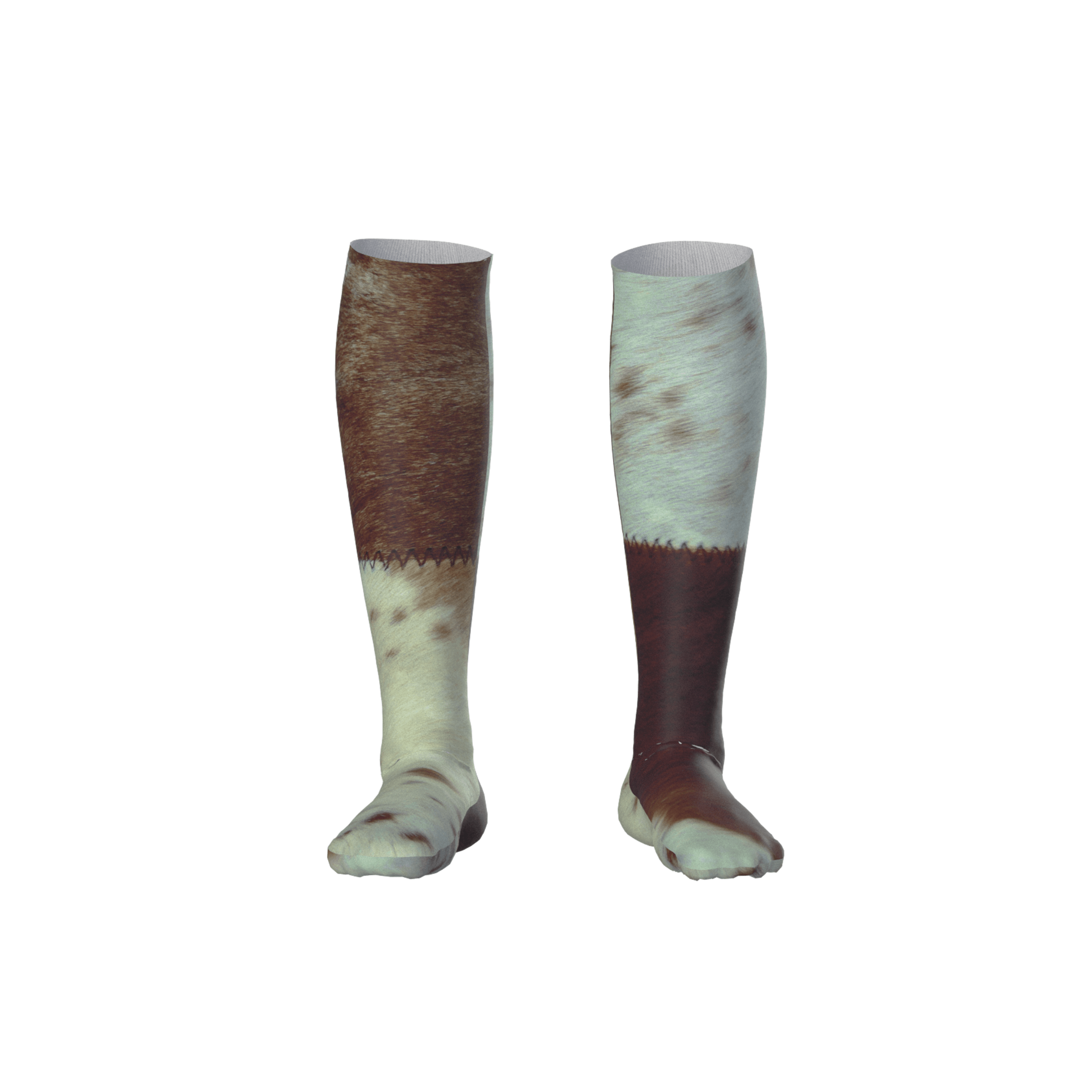 송아지 스티치 무릎 높이 타이츠