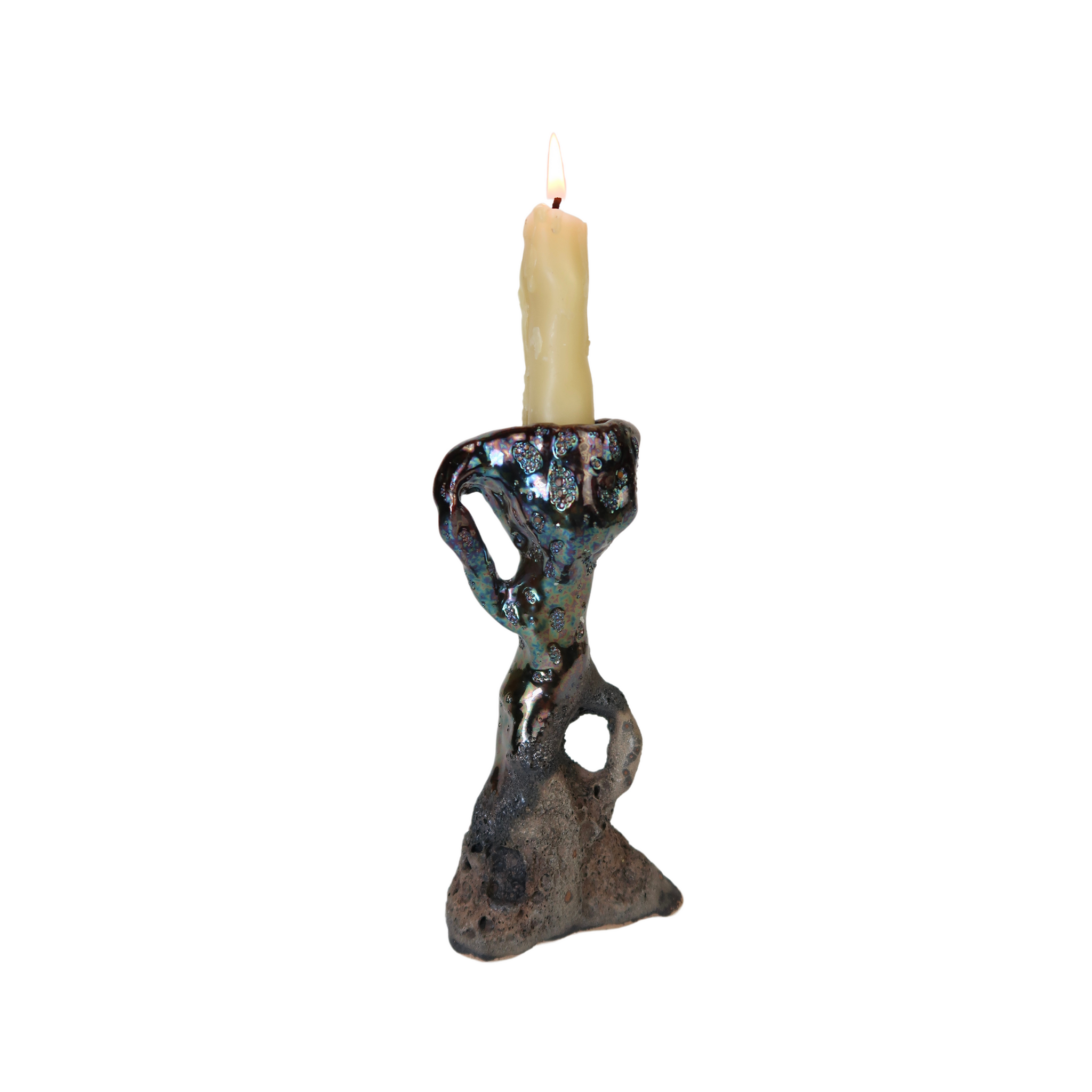 Metal Lava Candleholder 01