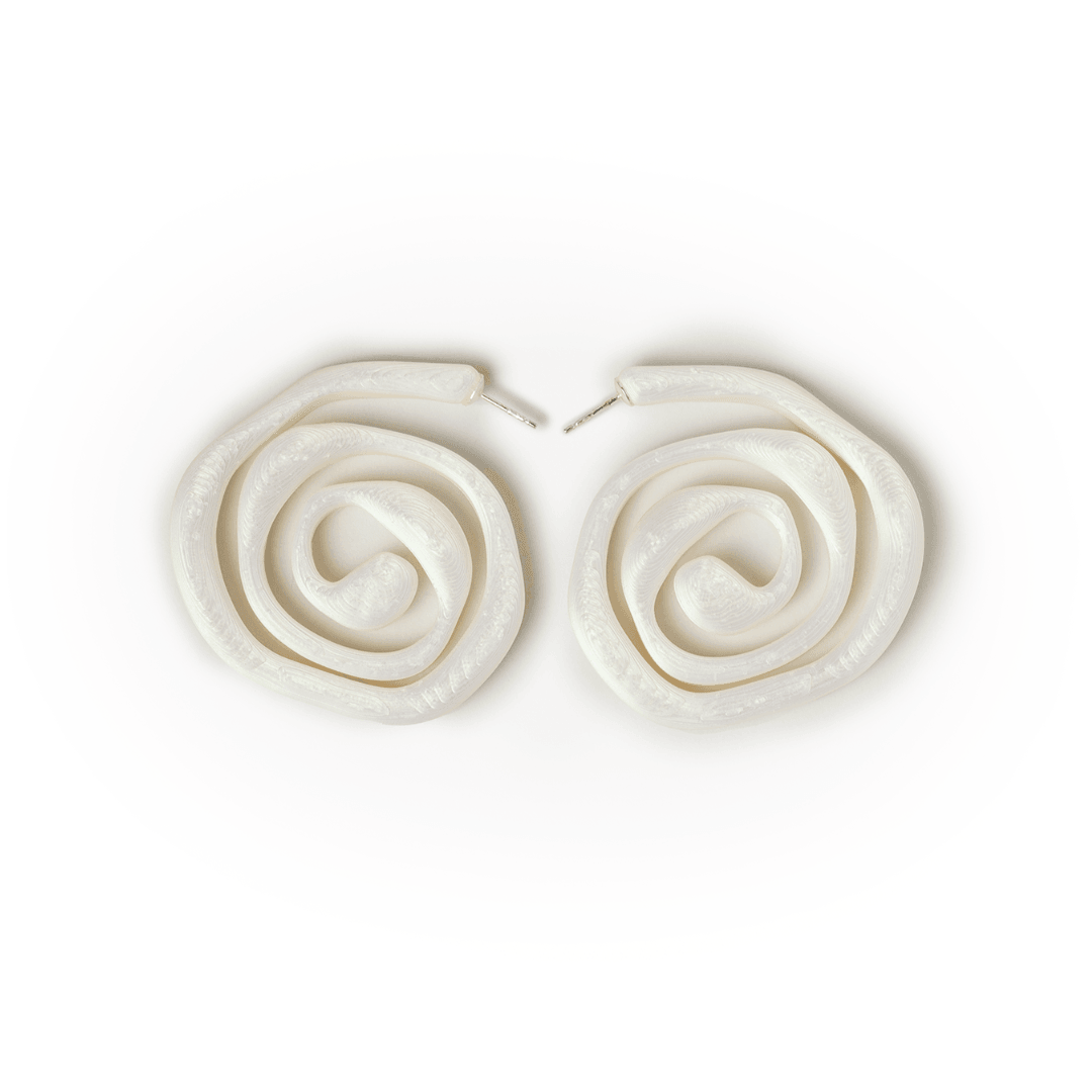 Alga Earrings in White