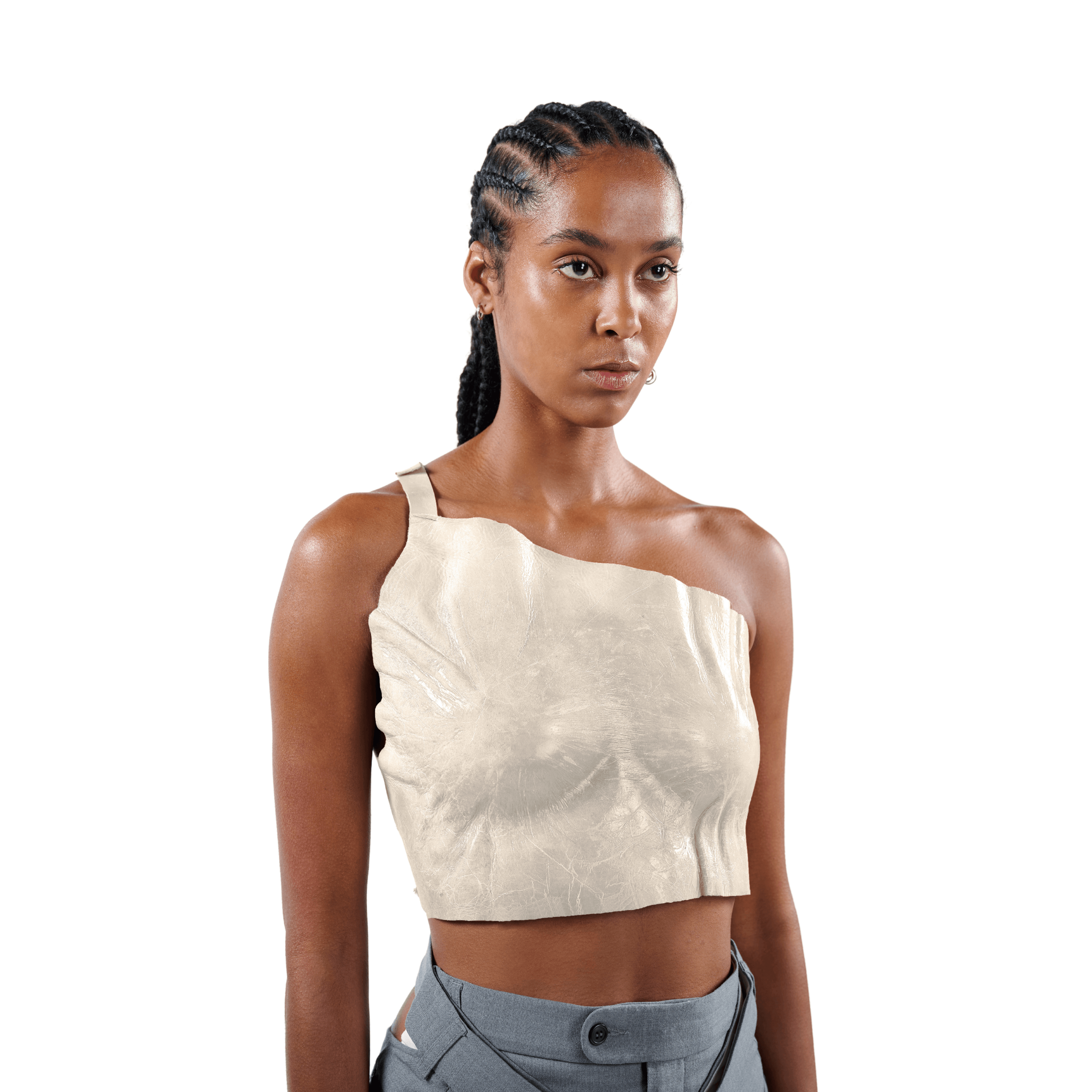 Leather Chest Plate in White