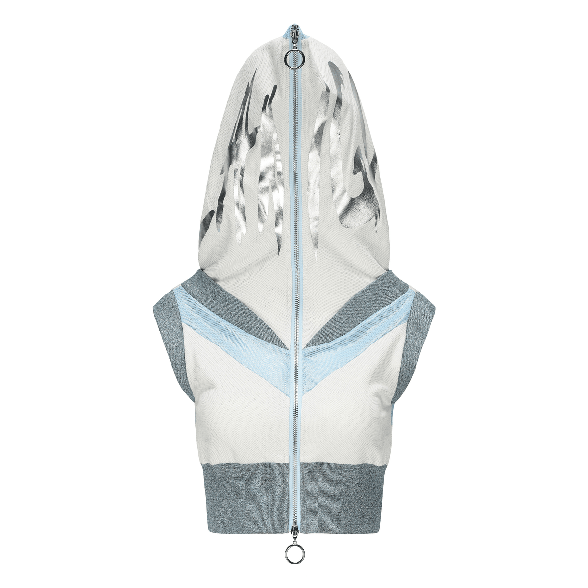 Gal of Ultra Short Sleeve Hoodie in Blue