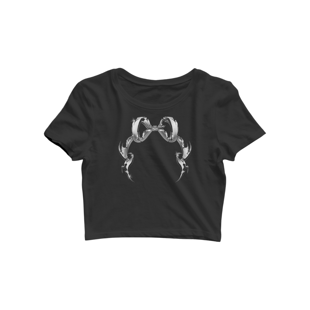 Black Chrome Baby Bow Tee