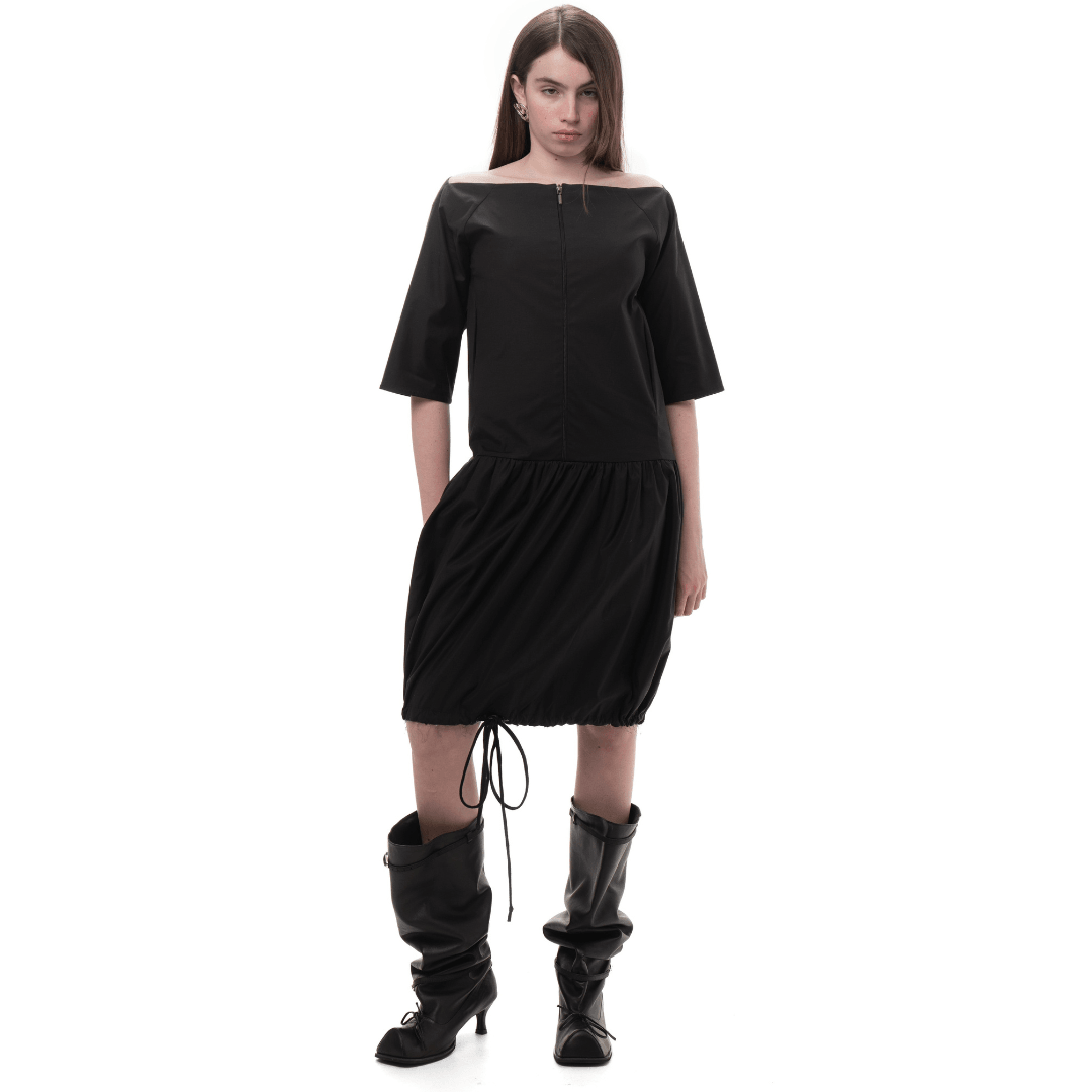 Taffeta and Sequin Track Dress