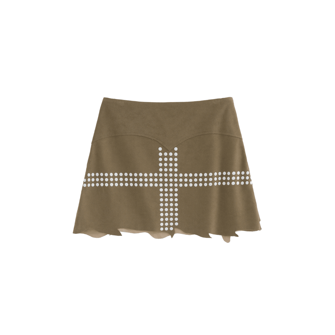 Self Cross Patchwork Skirt
