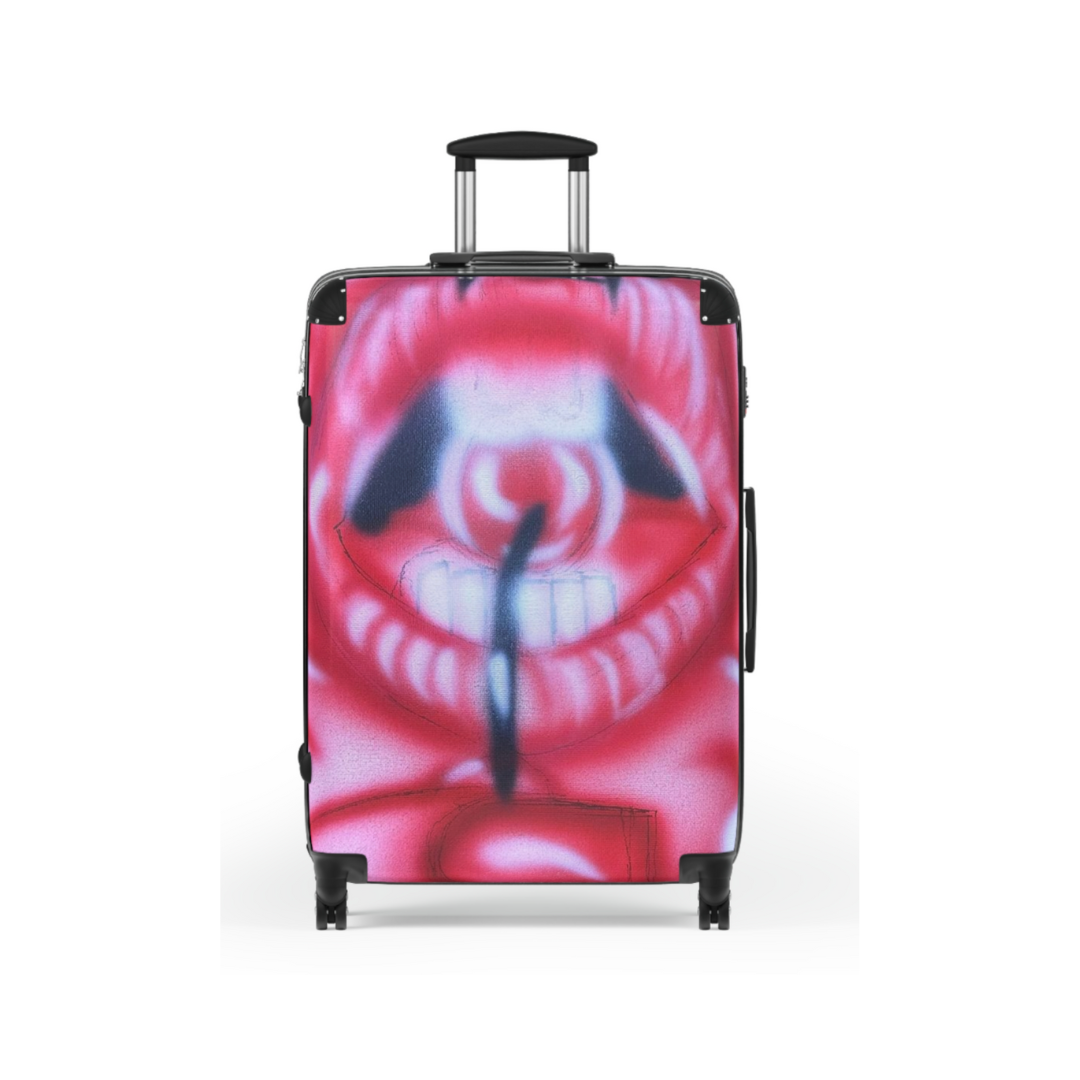 "Be Happy, Go Lucky" Airbush Suitcase