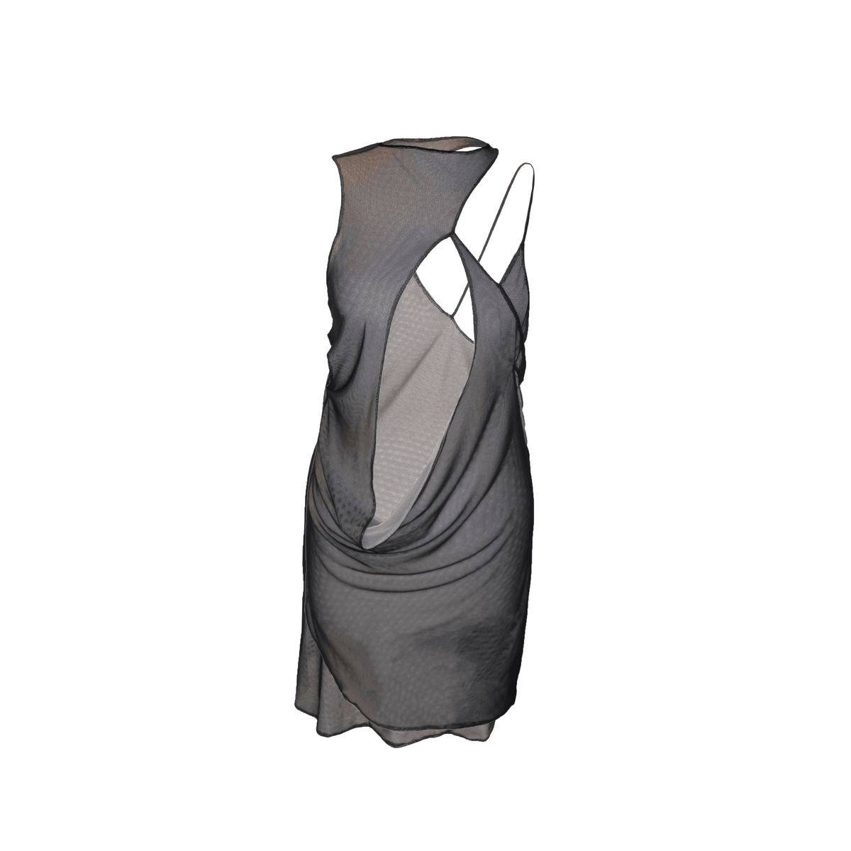 Asymmetrical Dress in Duo-Chrome
