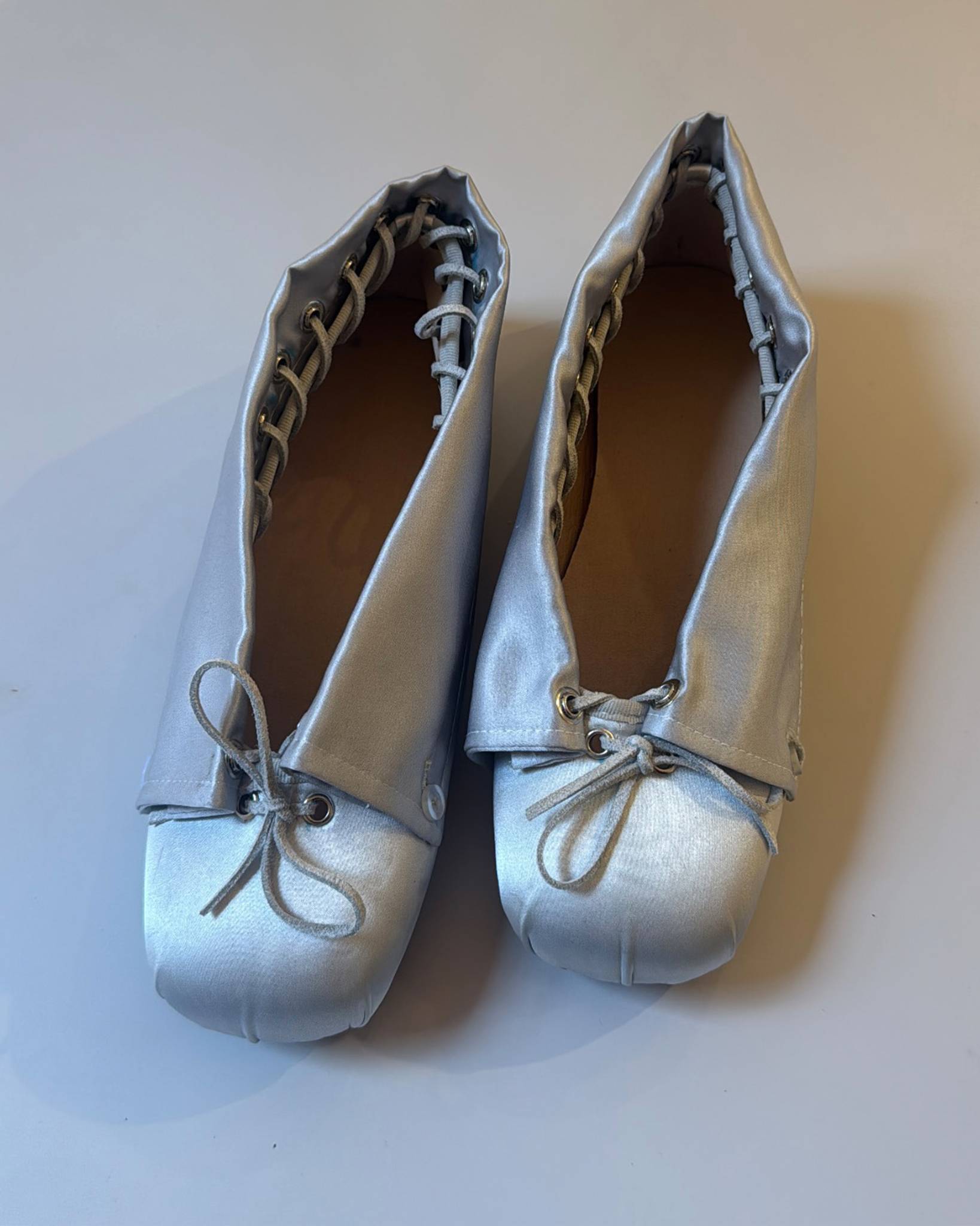 The Camille Ballerina Flat in Powder Gray