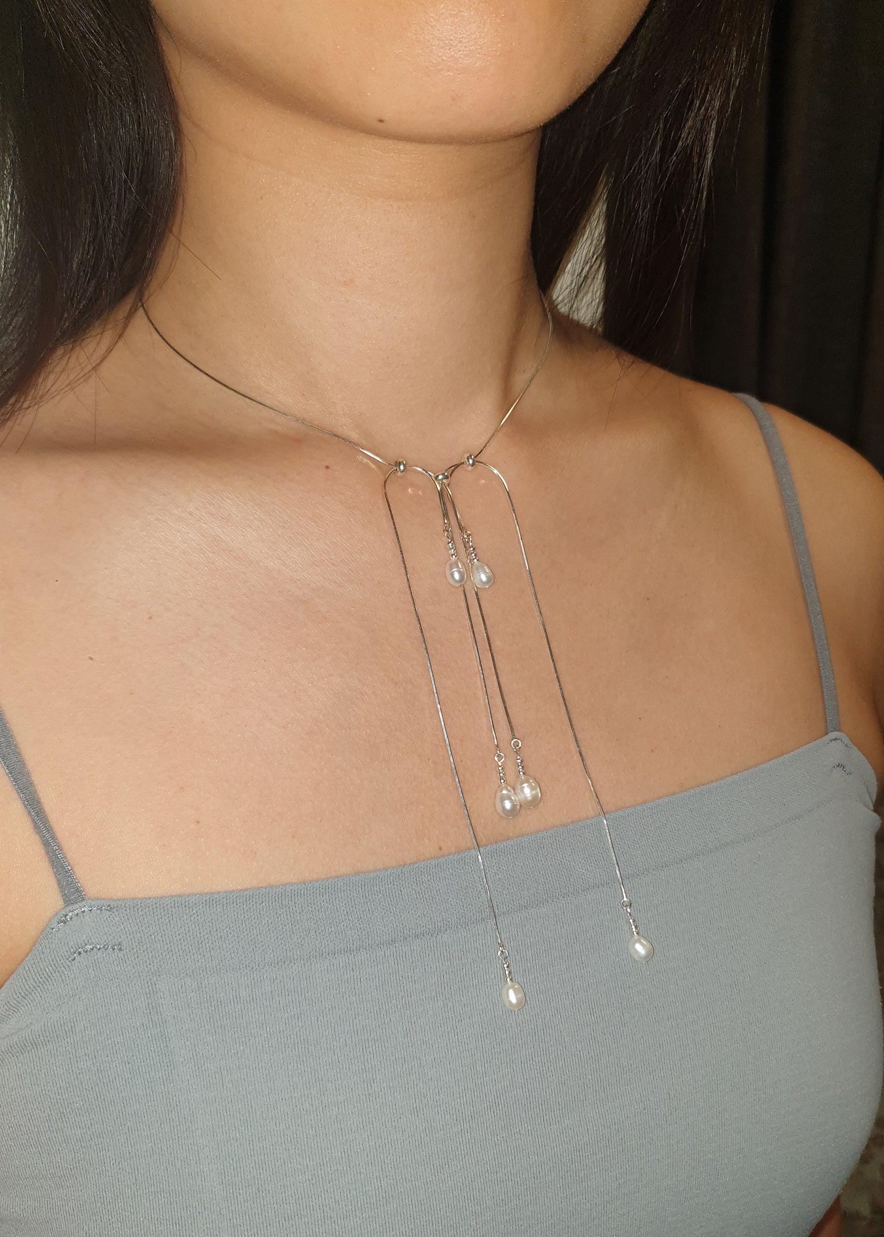 Pearl Tassel Necklace 05