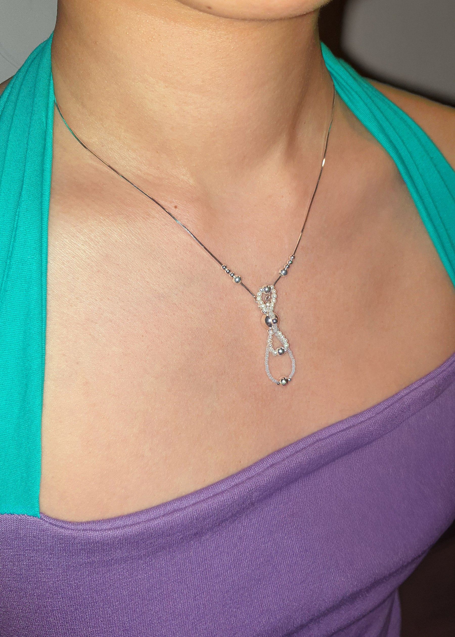 Magic Orb of Fairy Breath Necklace in Pearl