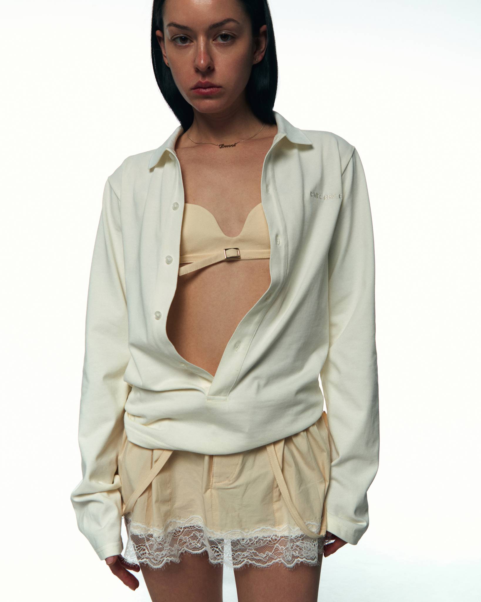 White Plunge Polo