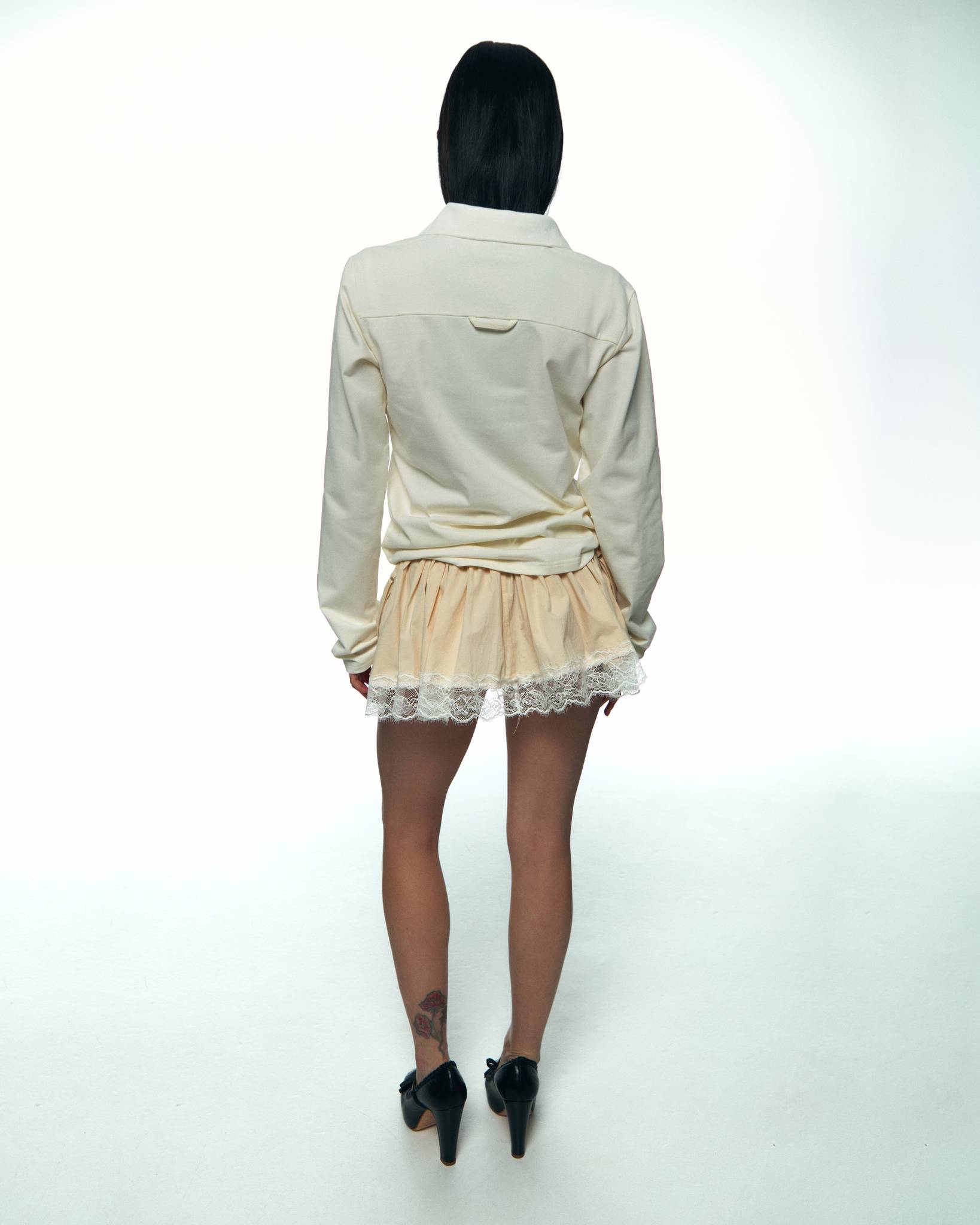 Beige Mini Skirt with Straps – ap0cene