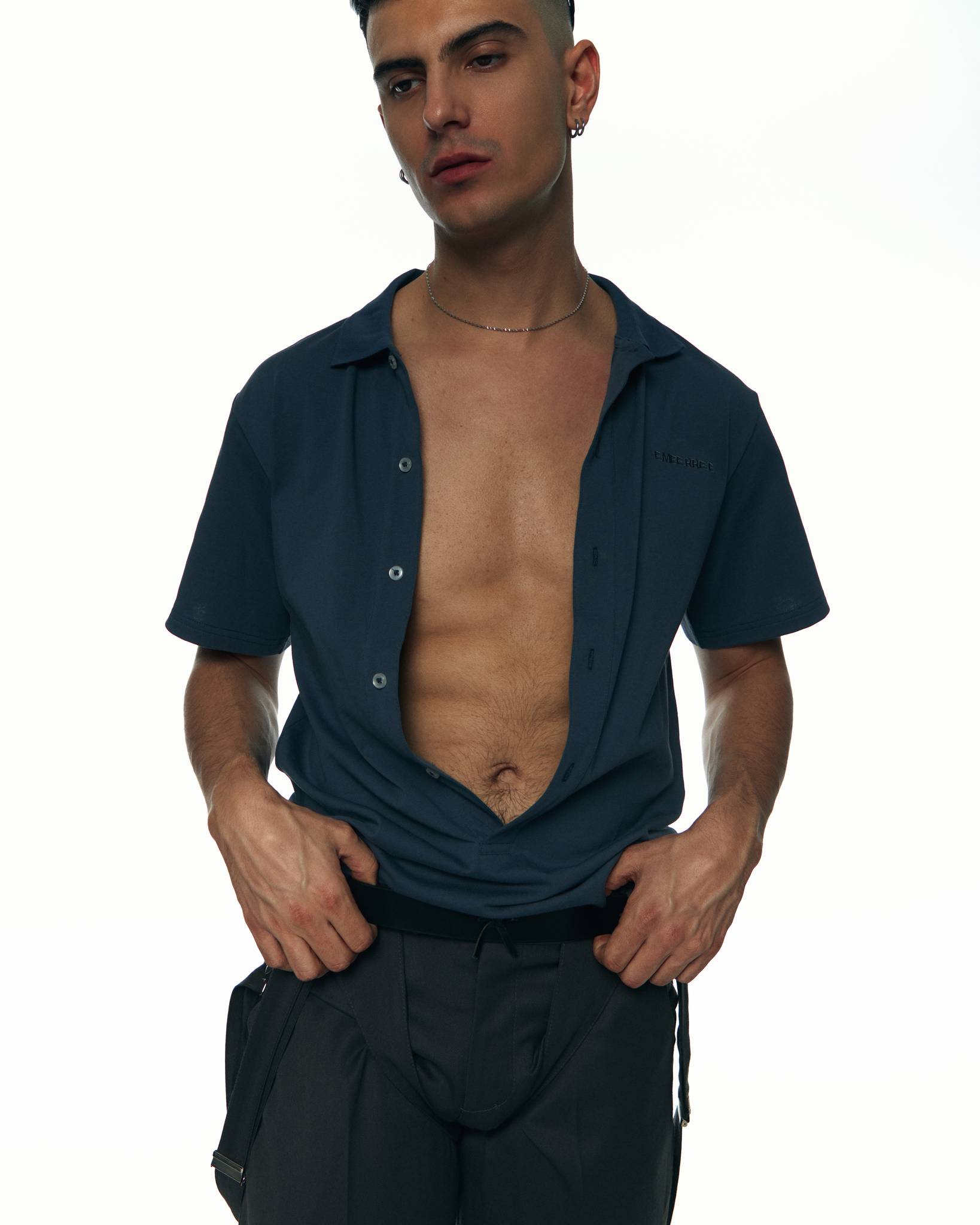 Blue Plunge Polo
