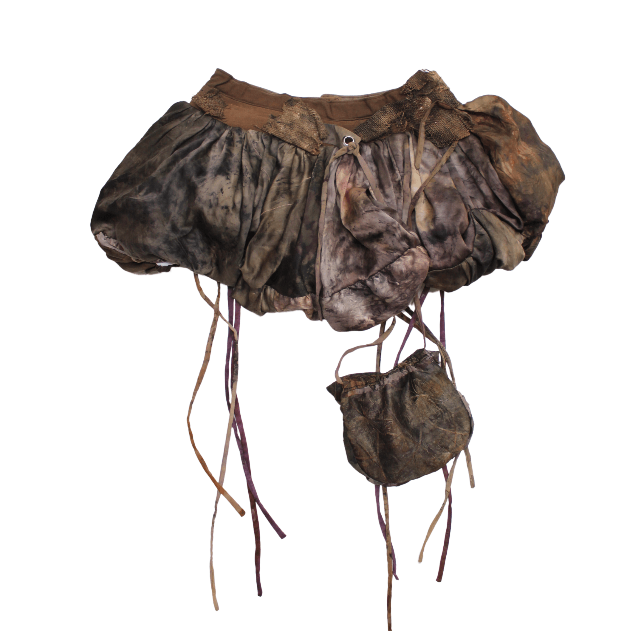 Zerlegter Sackleinen-Fallschirm-Blasenrock