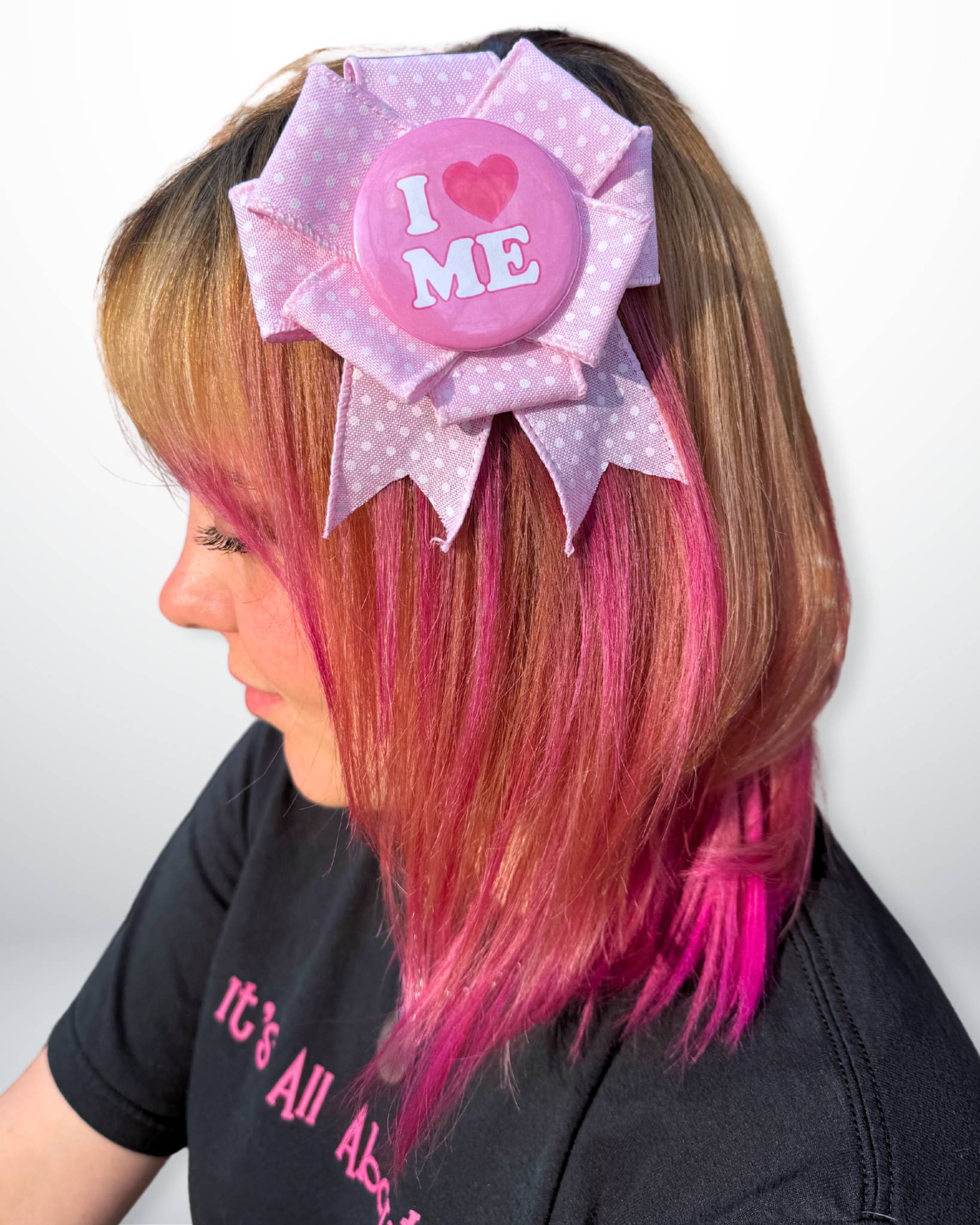 I Love Me Rosette Hair Clip