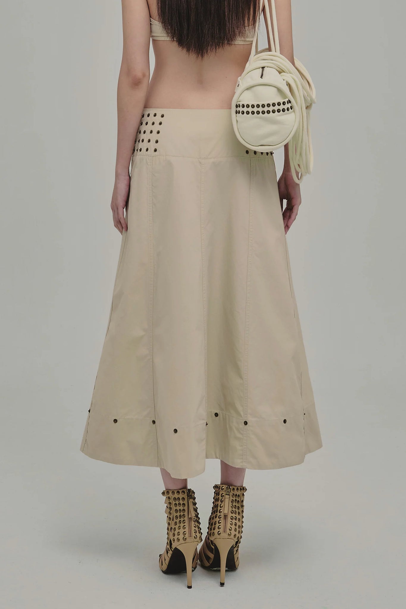 Ammo Maxi Skirt in Beige