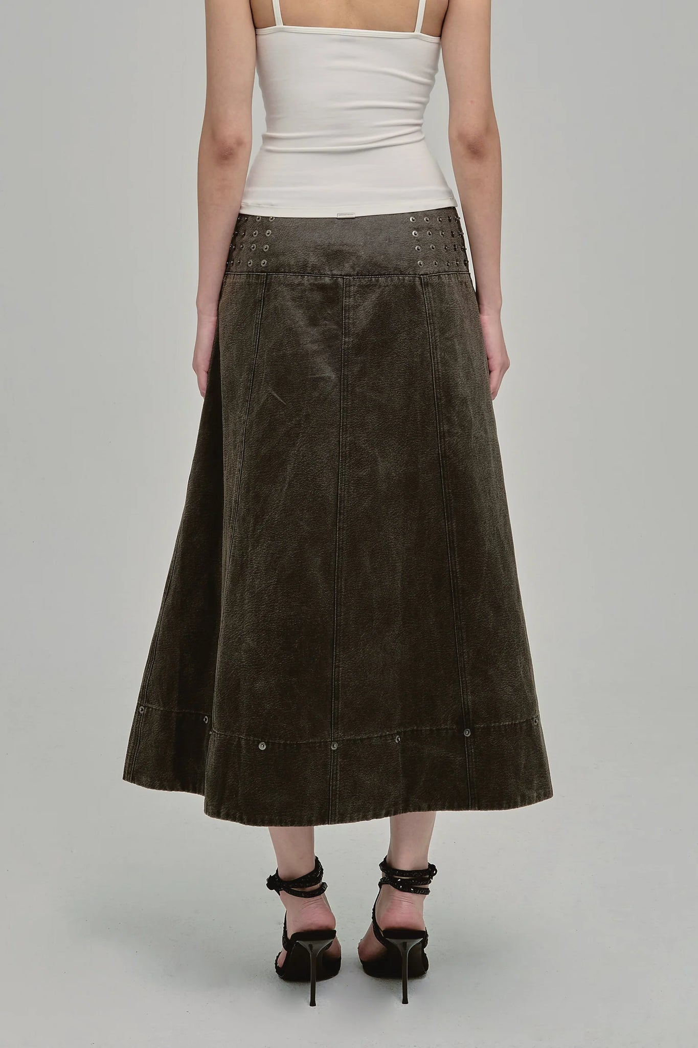 Ammo Maxi Skirt in Coal