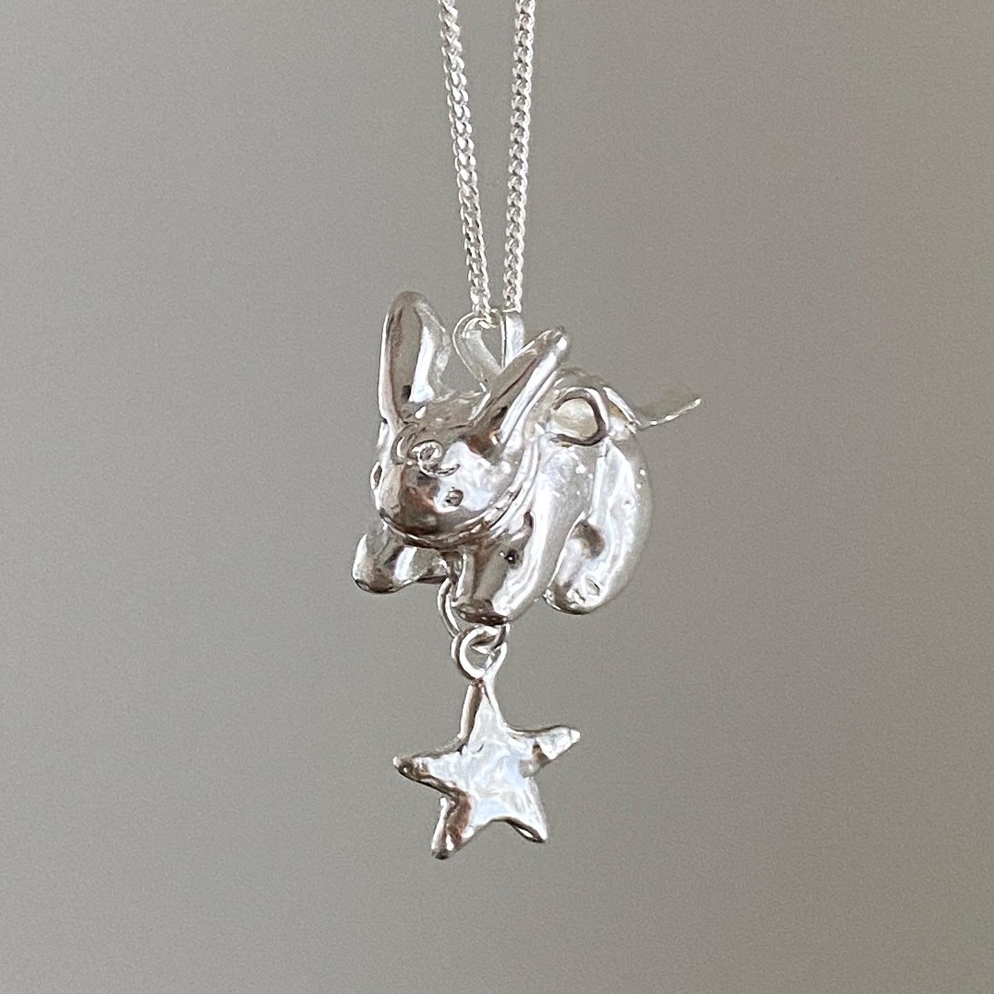 Flying Bunny Necklace