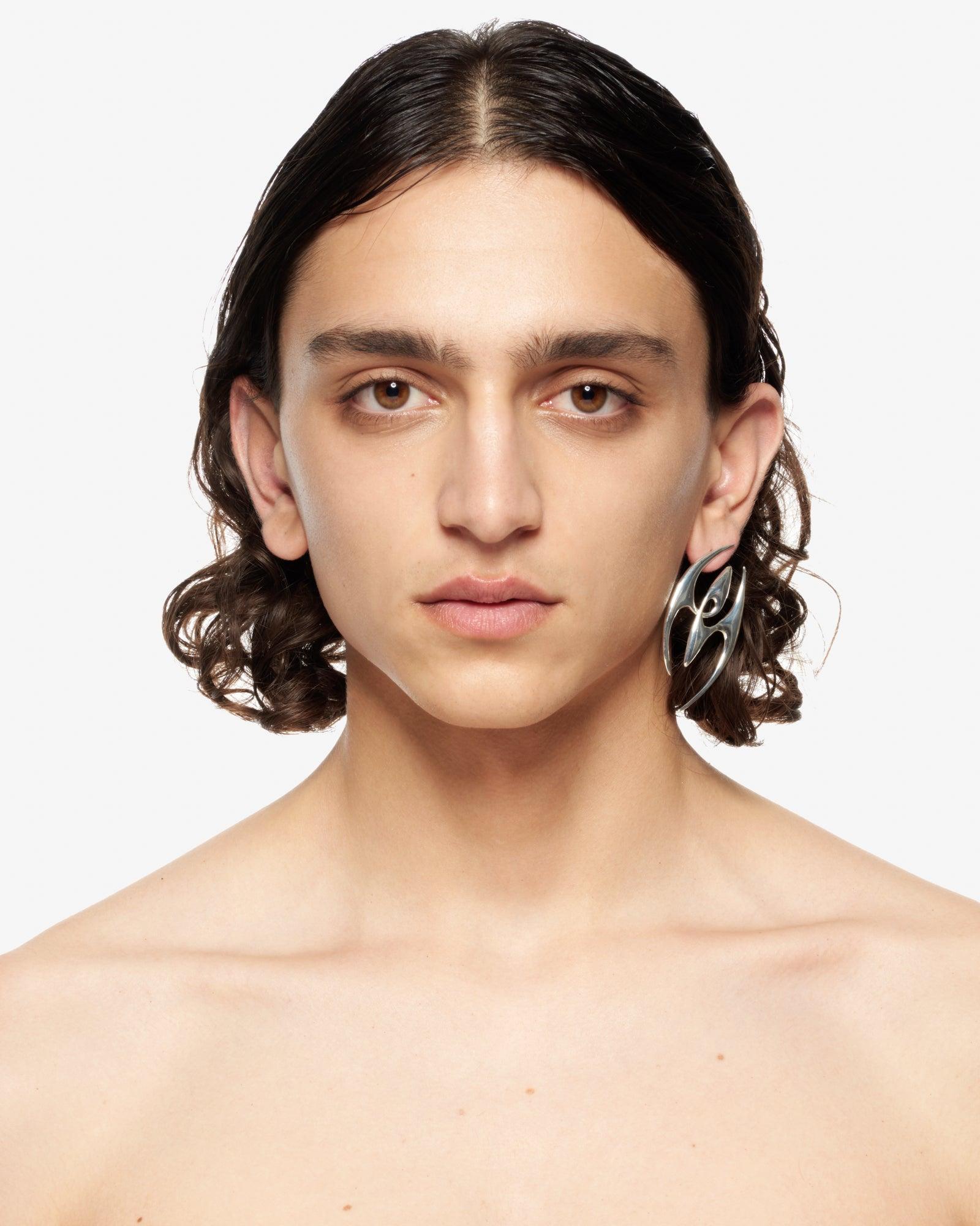 빅 시도리아 실버 귀걸이