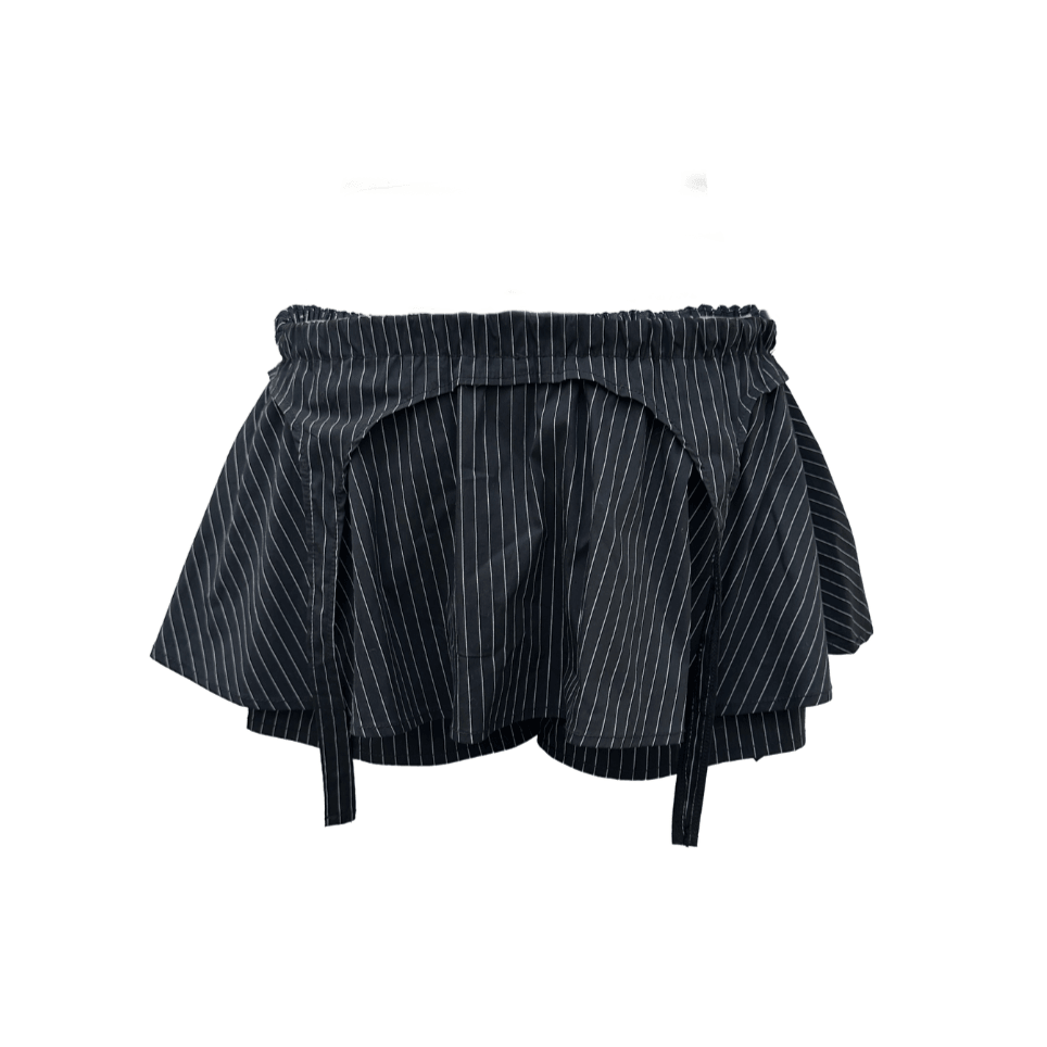Pinstripe Garter Skort