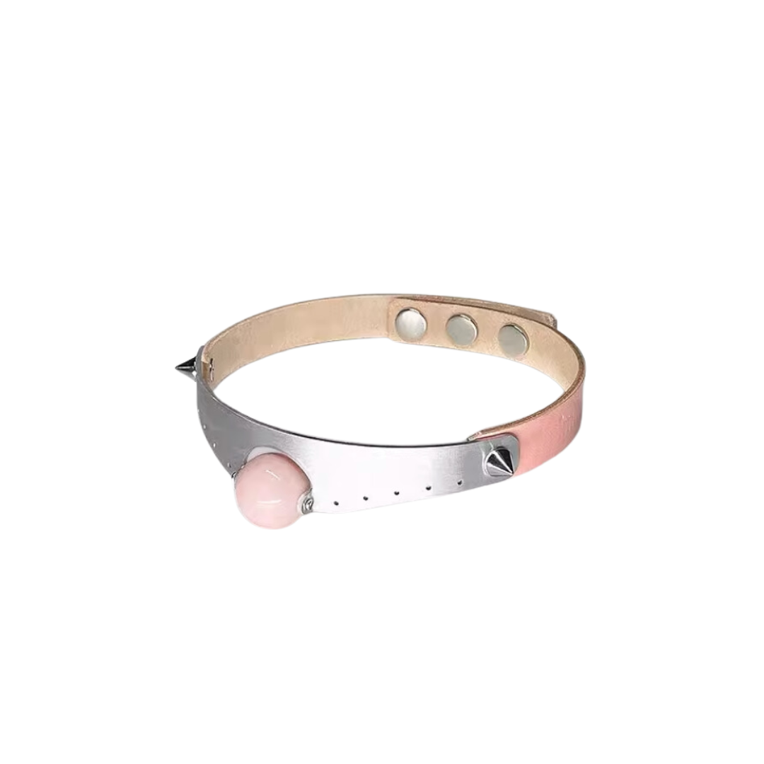 Pink Fortune Jade Choker