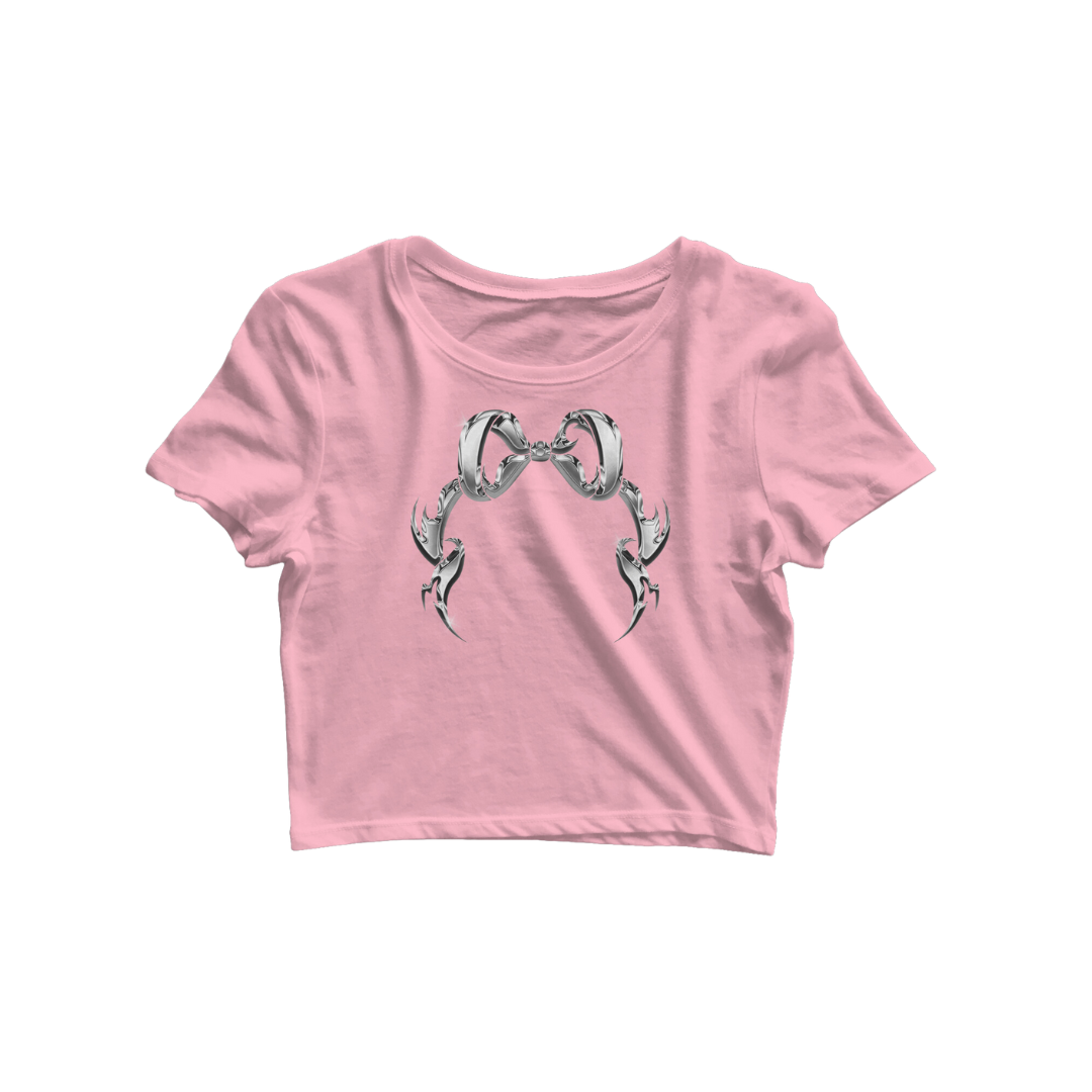 Pink Chrome Baby Bow Tee