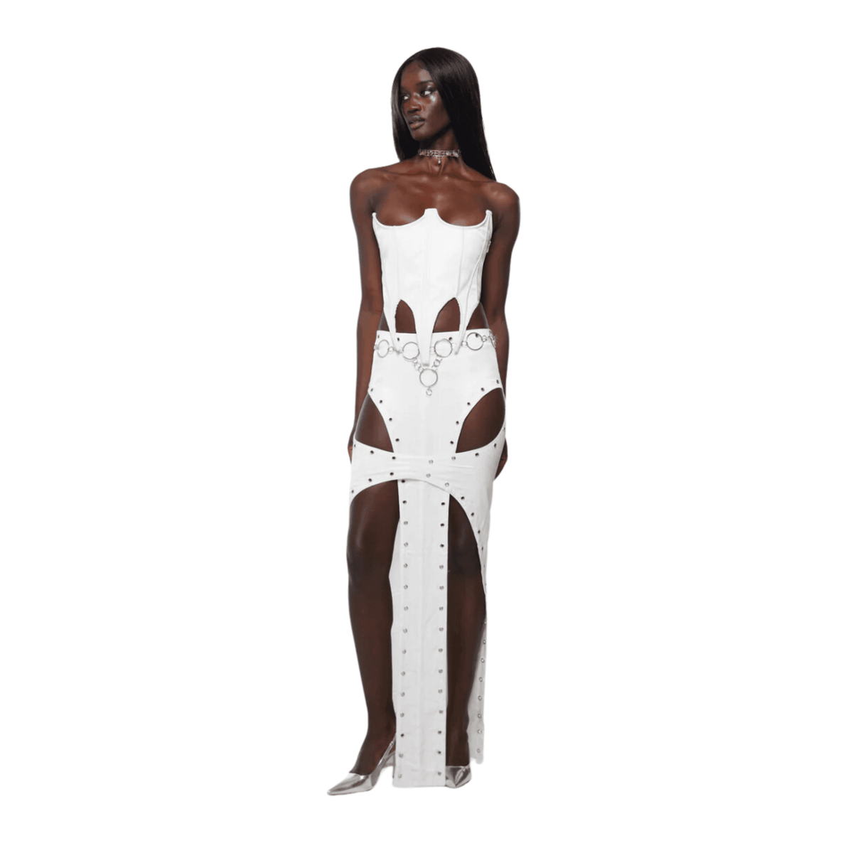 Dagger Corset in White