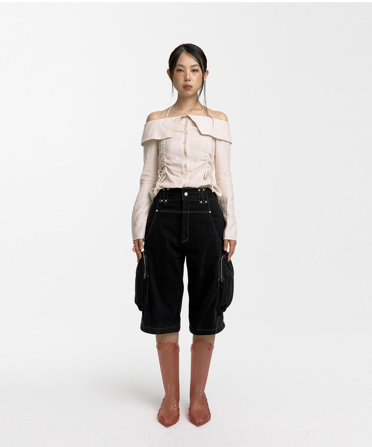 Detachable Cargo Pants in Black