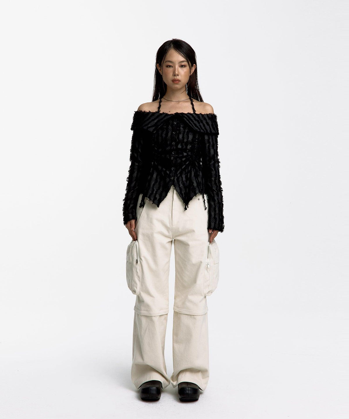Detachable Cargo Pants in Black