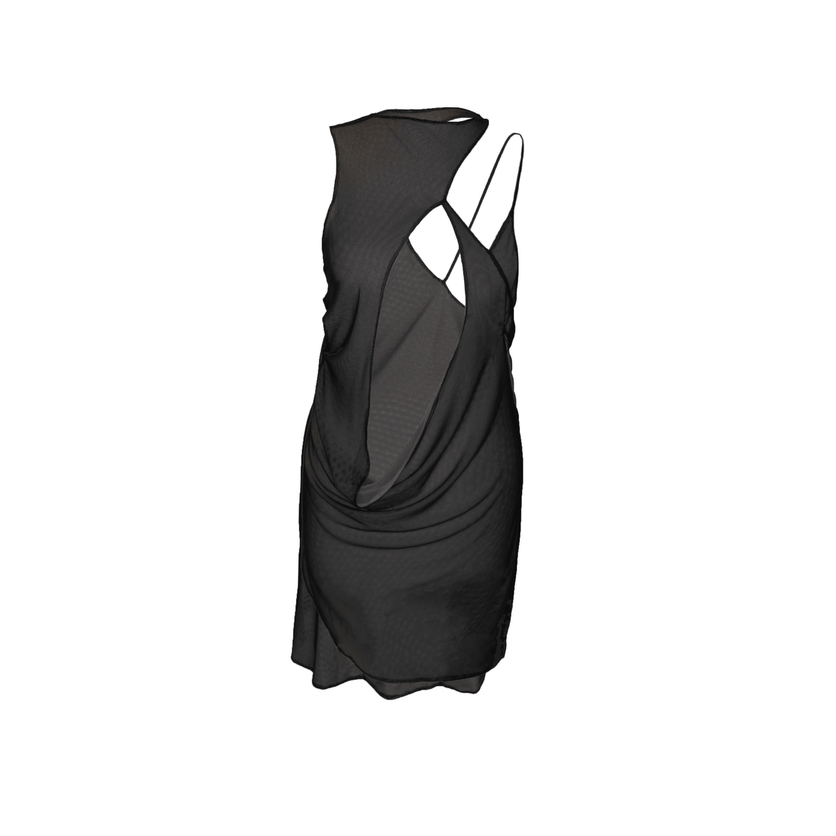 Asymmetrical Dress in Black